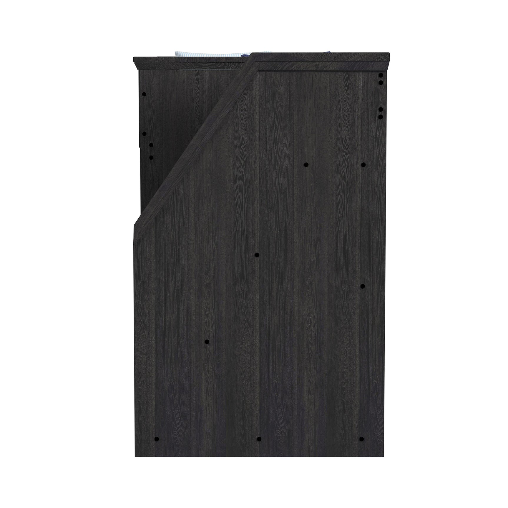 Hampton Kids Twin Over Twin Bunk with Staircase and Trundle in Charcoal