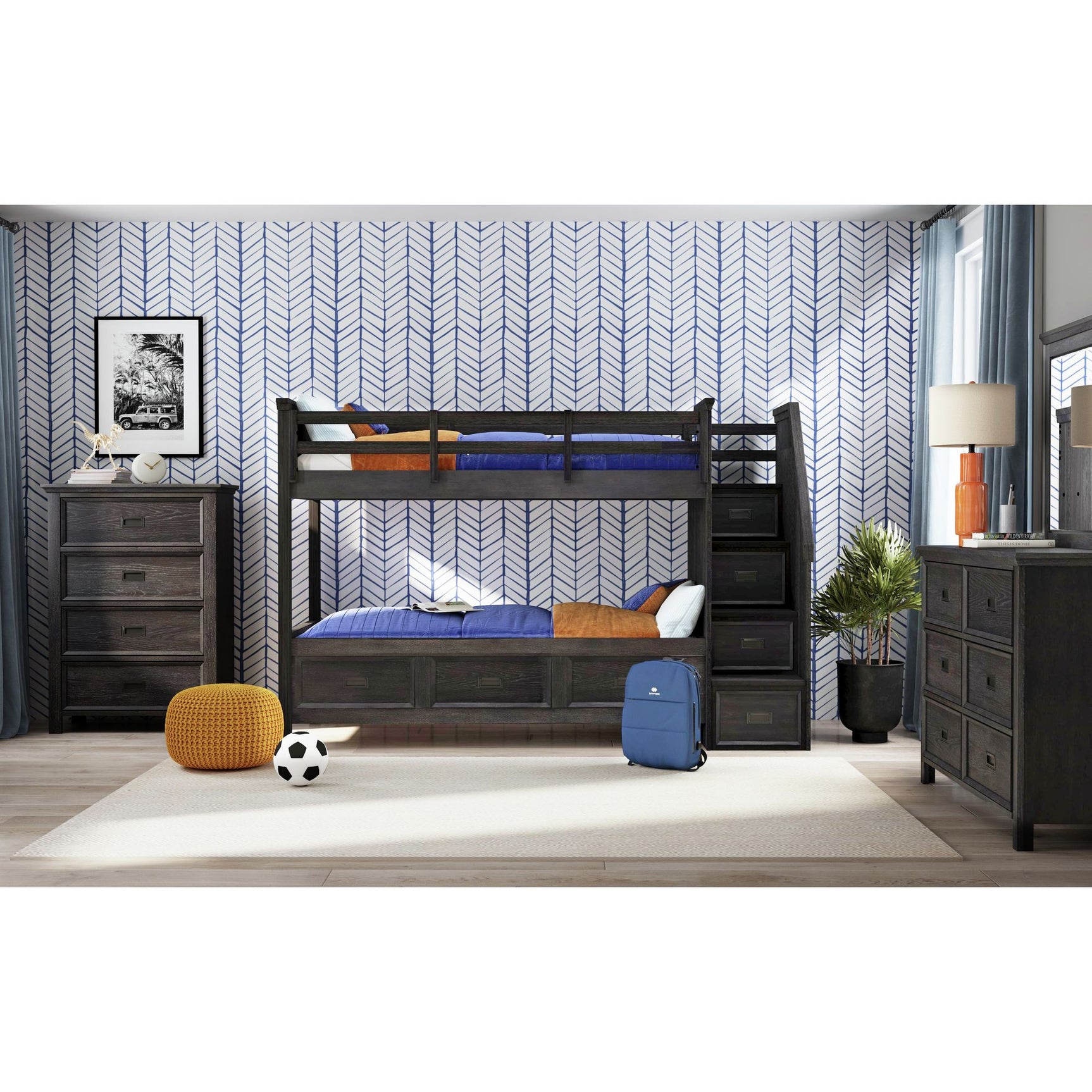 Hampton Kids 4-Drawer Chest in Charcoal – SKU Y-15760-8-CH | Elements