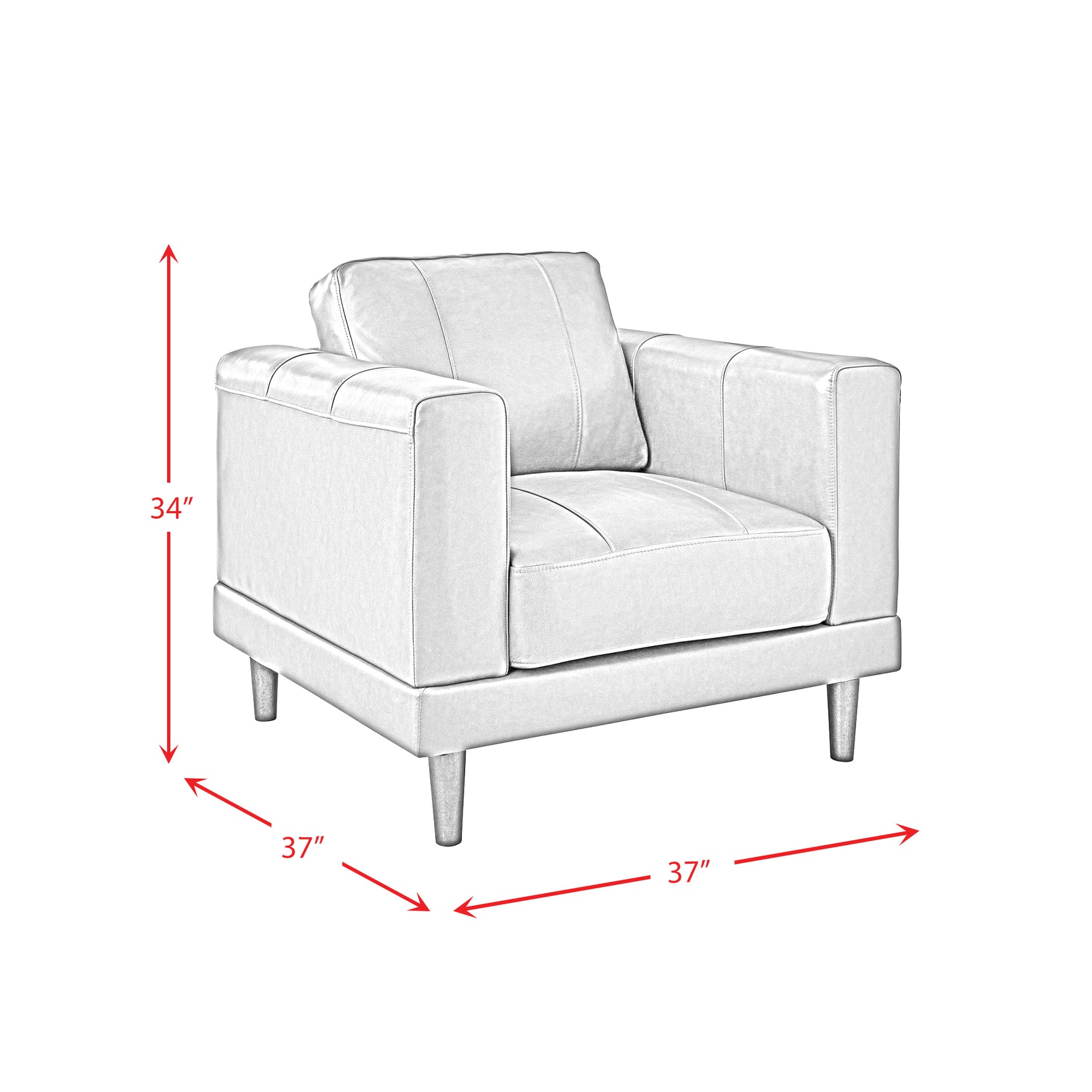 Hampton Chair in Fiero Tan (Top Grain/PVC) - Tampa Furniture Outlet