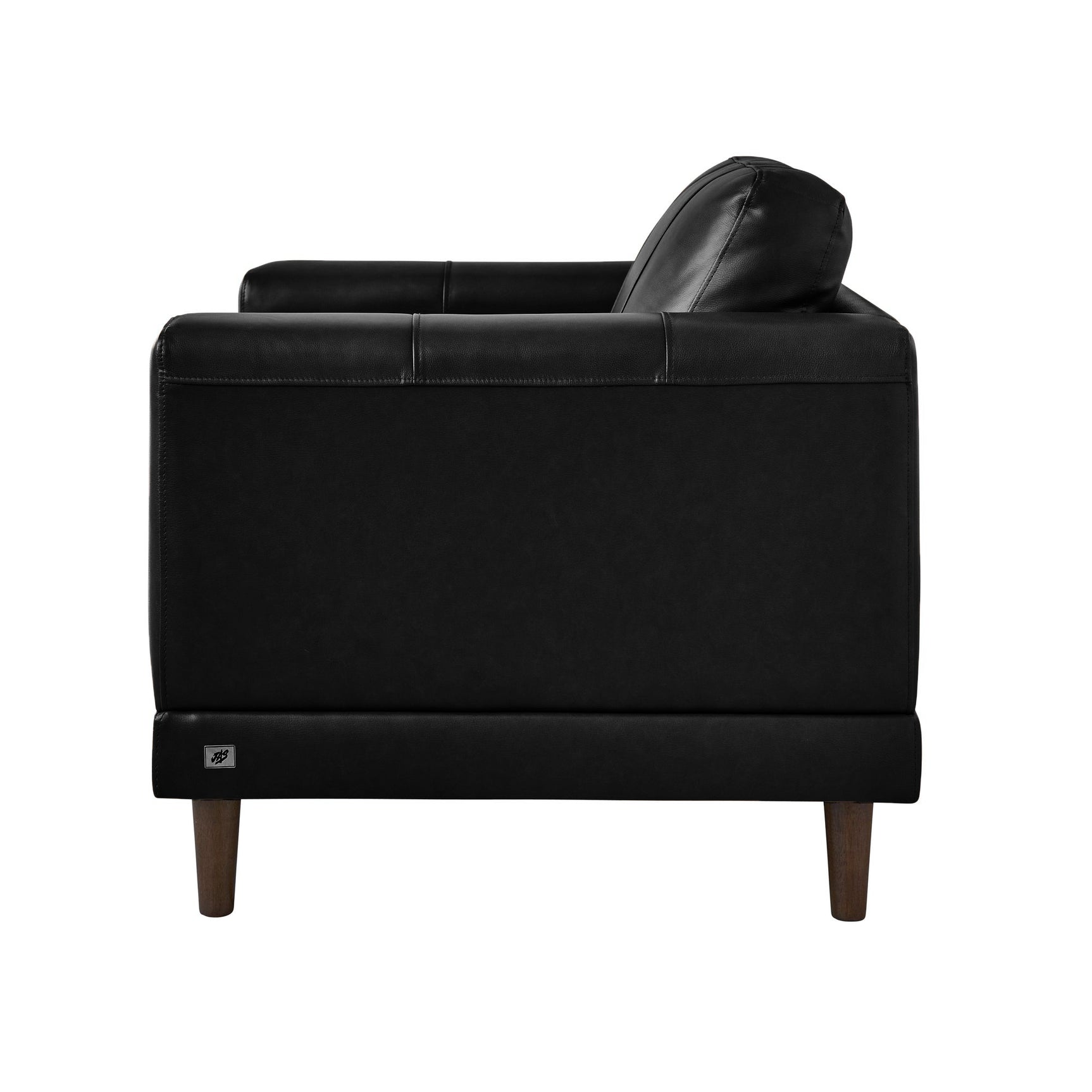 Hampton Chair In Fiero Black (Top Grain/PVC) - Tampa Furniture Outlet