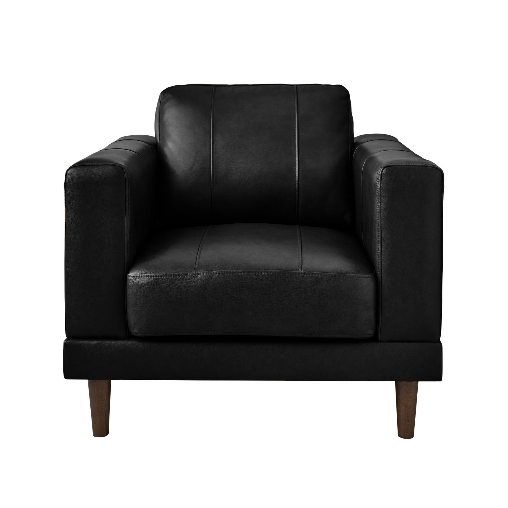 Hampton Chair In Fiero Black (Top Grain/PVC) - Tampa Furniture Outlet