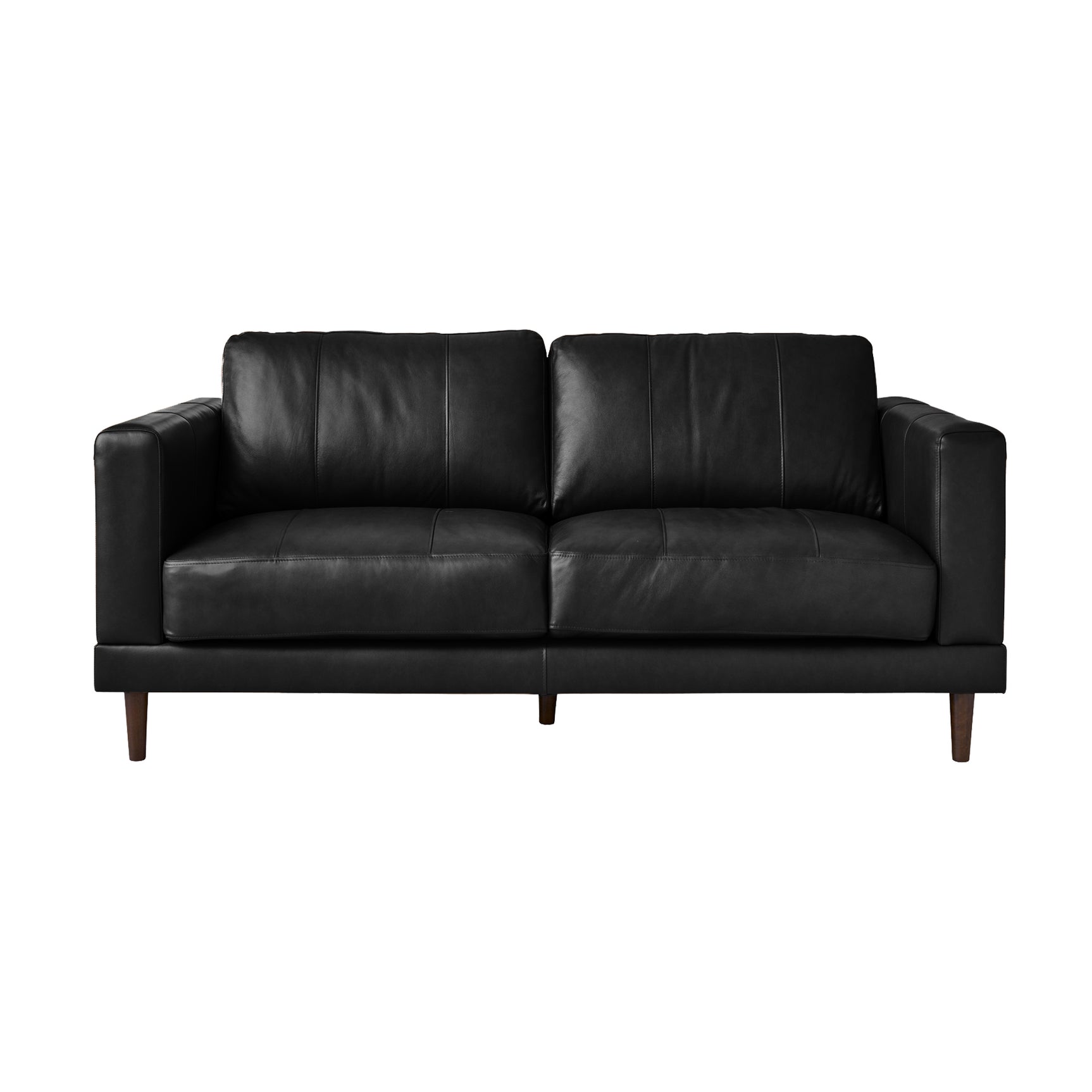 Hampton Loveseat In Fiero Black (Top Grain/PVC) - Tampa Furniture Outlet