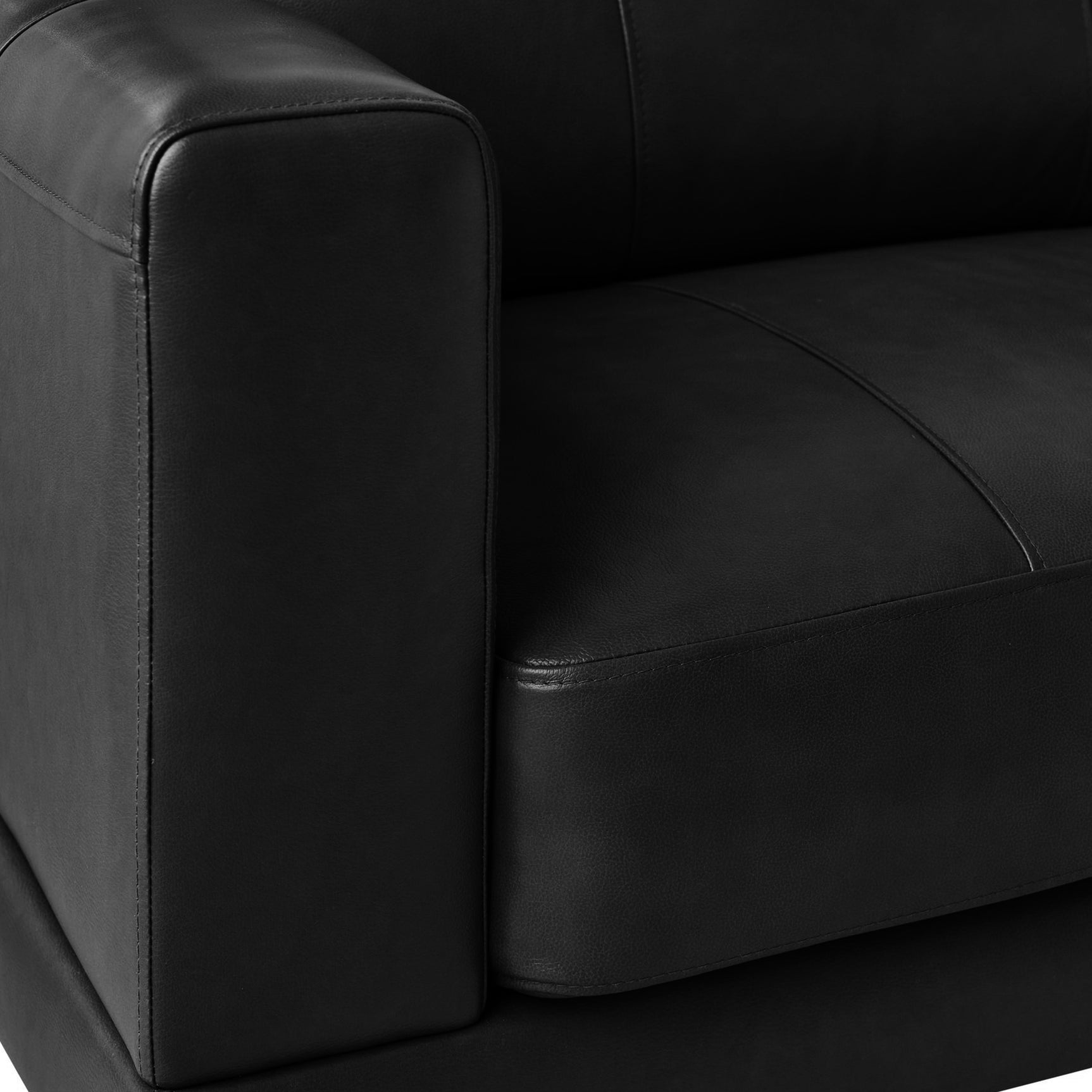 Hampton Sofa In Fiero Black (Top Grain/PVC) - Tampa Furniture Outlet