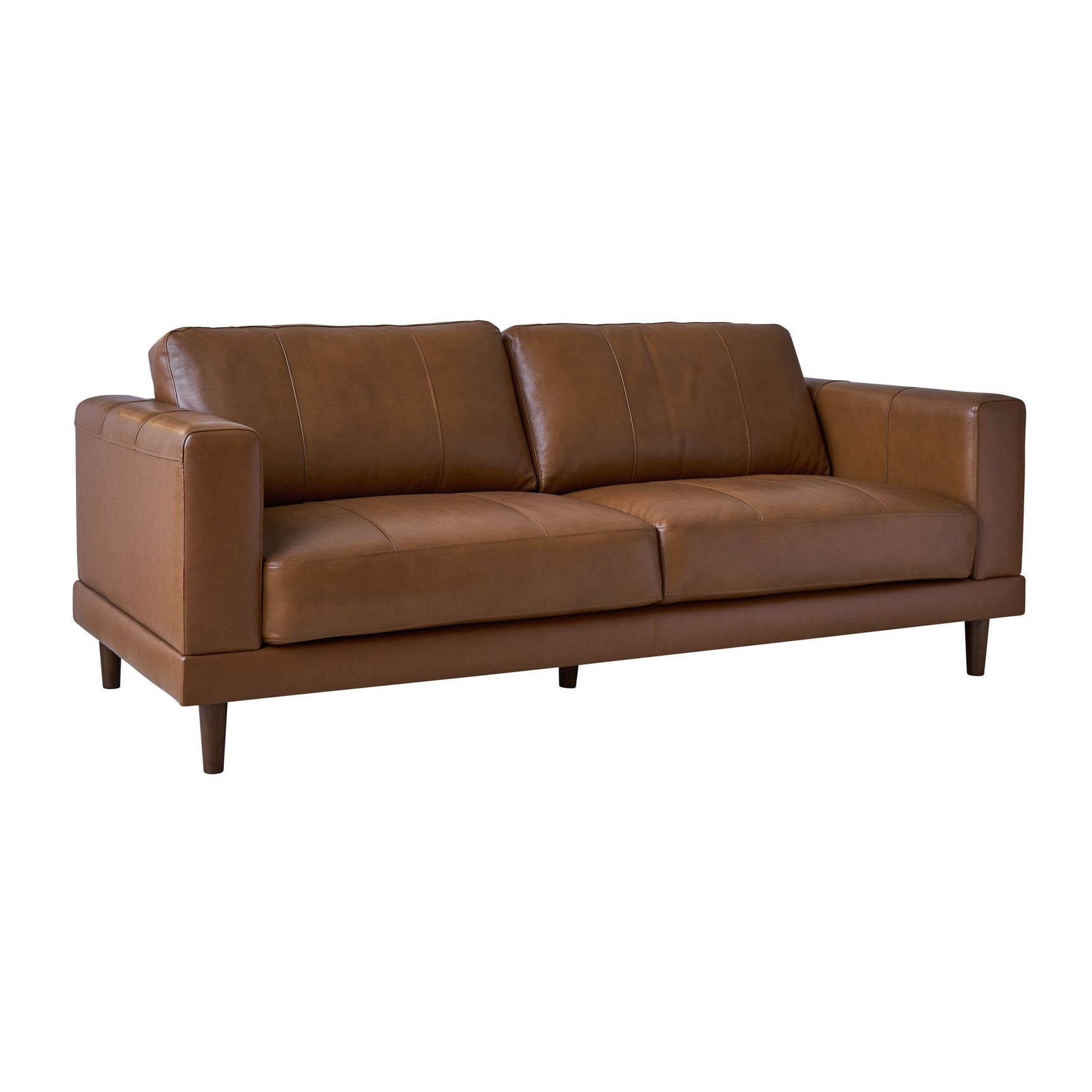 Hampton Sofa in Fiero Tan (Top Grain/PVC) - Tampa Furniture Outlet