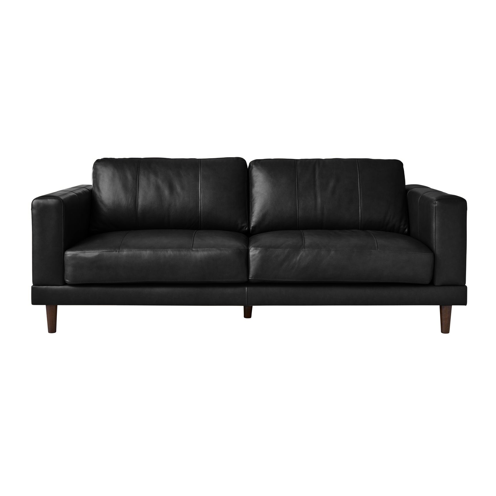 Hampton Sofa In Fiero Black (Top Grain/PVC) - Tampa Furniture Outlet