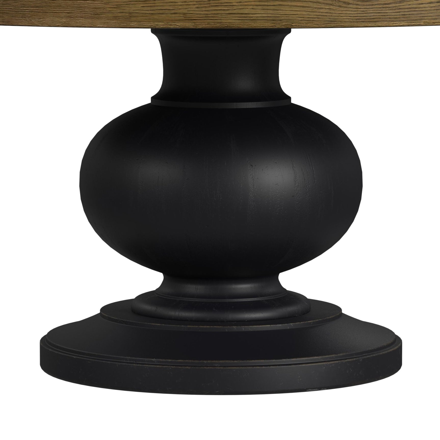 Heritage & Home Round Dining Table in Oak Brown and Black