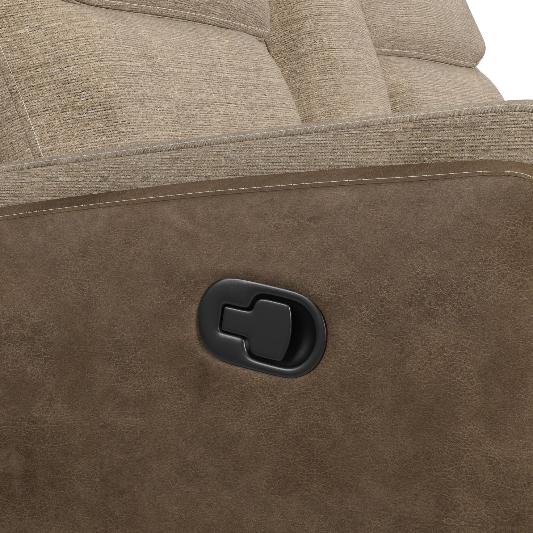Hornet Motion Glider Loveseat with Console in Rancho Beige - Tampa Furniture Outlet