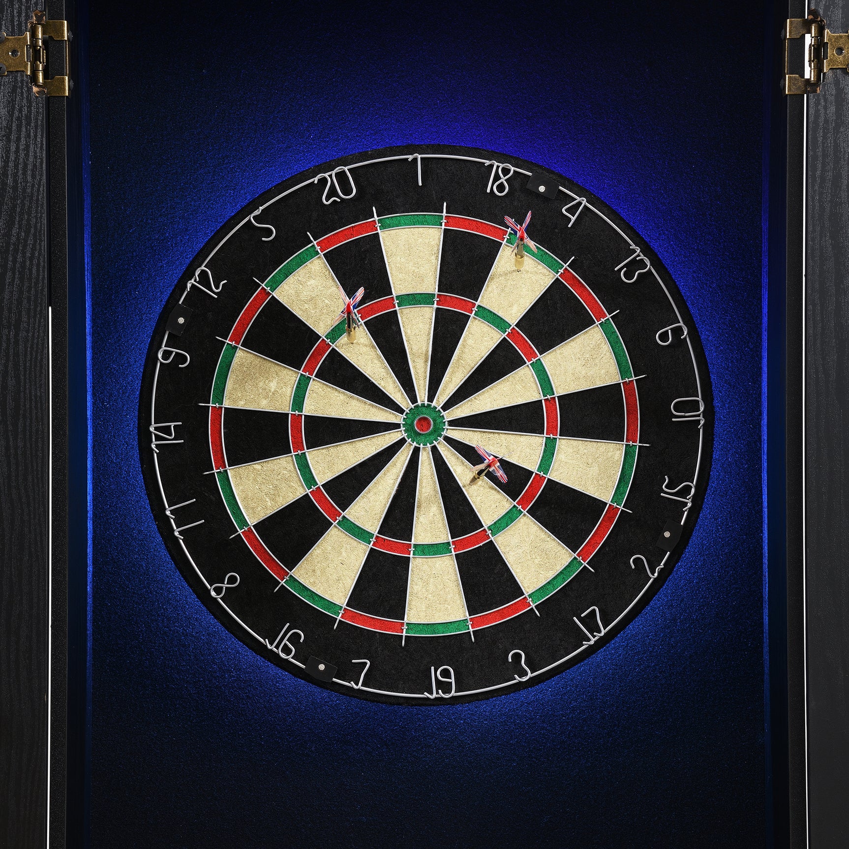 Hurricanes Dartboard Cabinet with Speaker and LED in Black (3A Packing) - Tampa Furniture Outlet