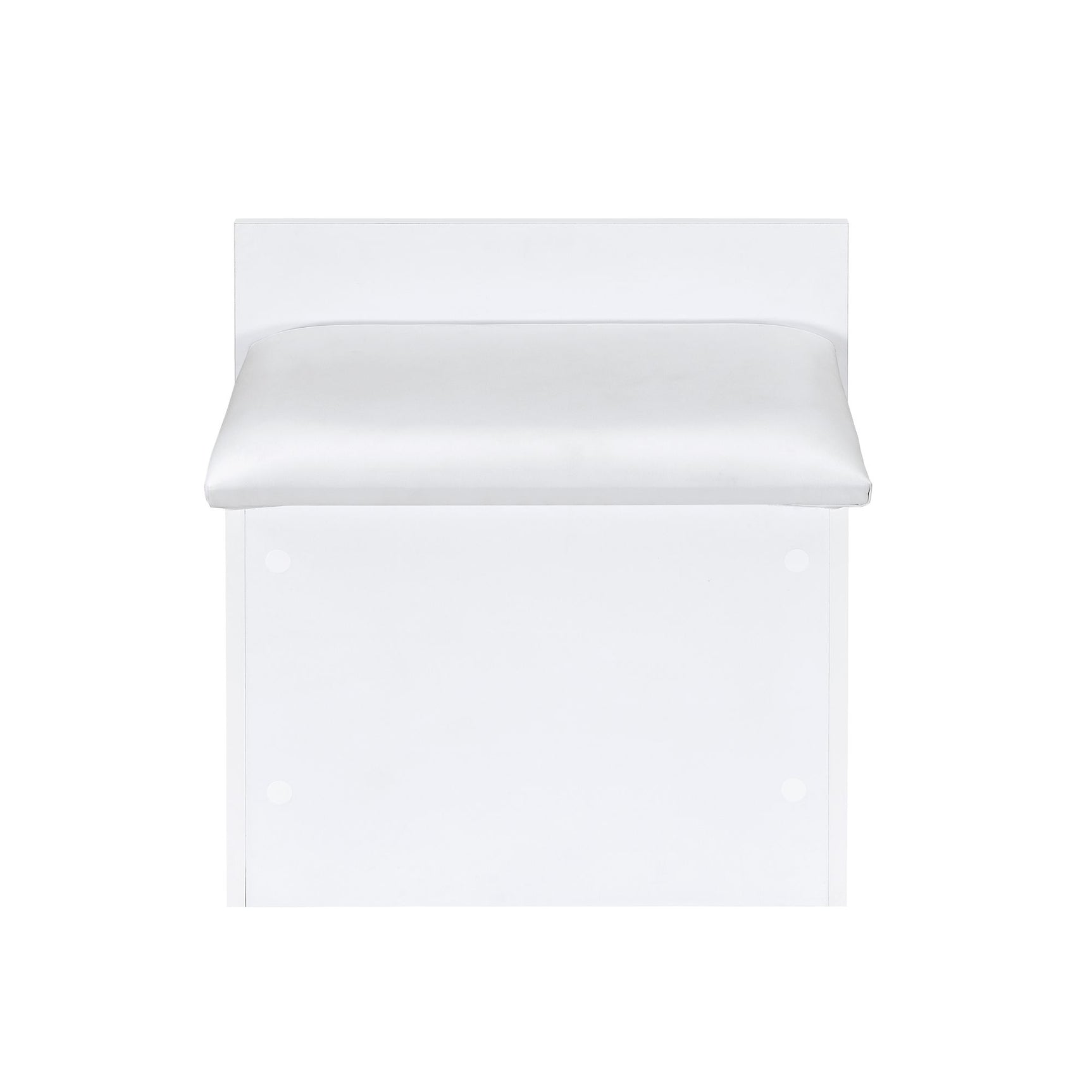 Irvine Mini Dressing Table with Stool, LED and USB in Glossy White - Tampa Furniture Outlet