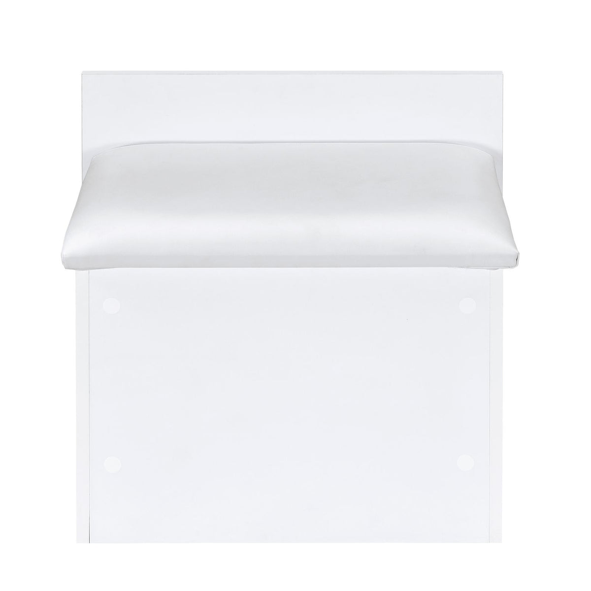 Irvine Mini Dressing Table with Stool, LED and USB in Glossy White