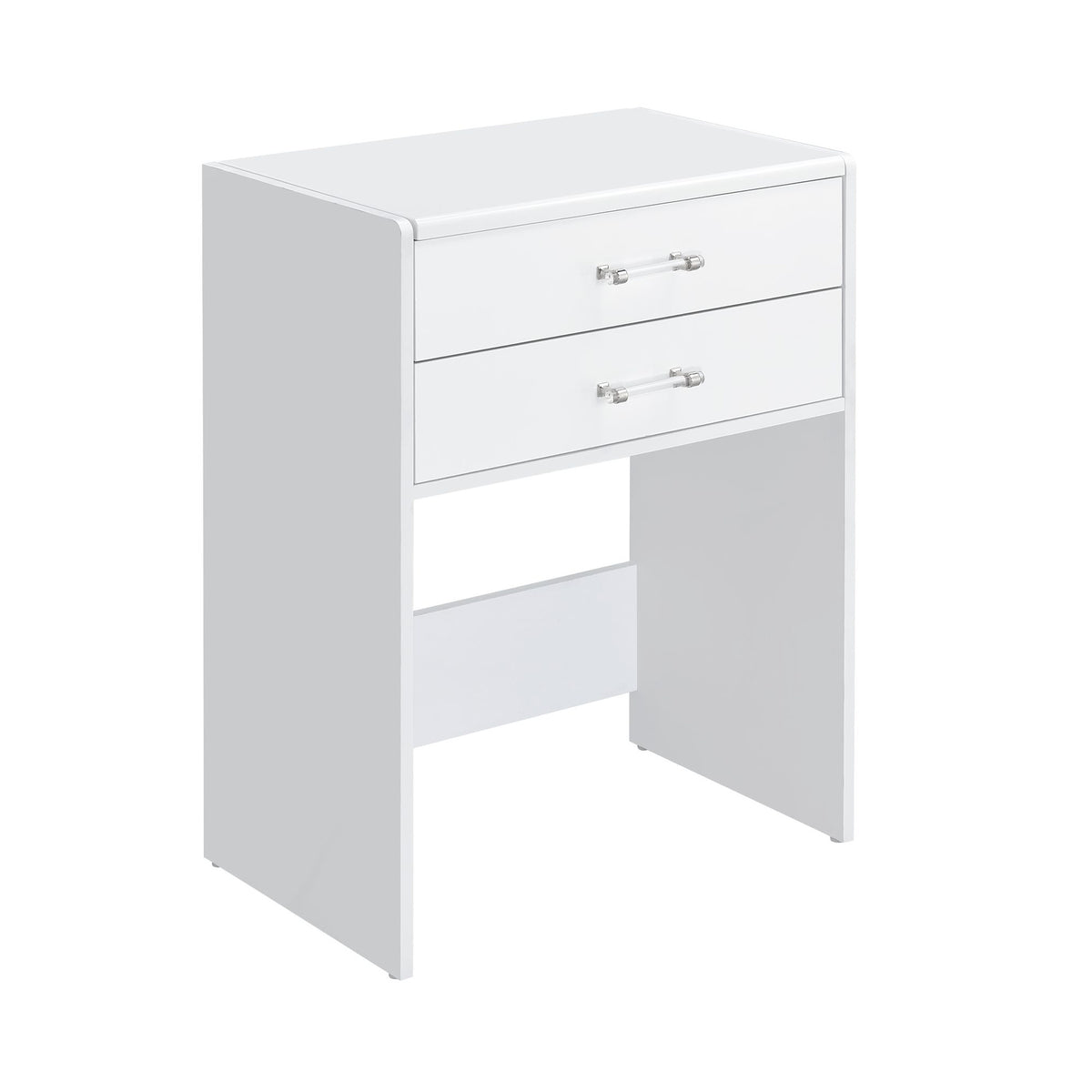 Irvine Mini Dressing Table with Stool, LED and USB in Glossy White