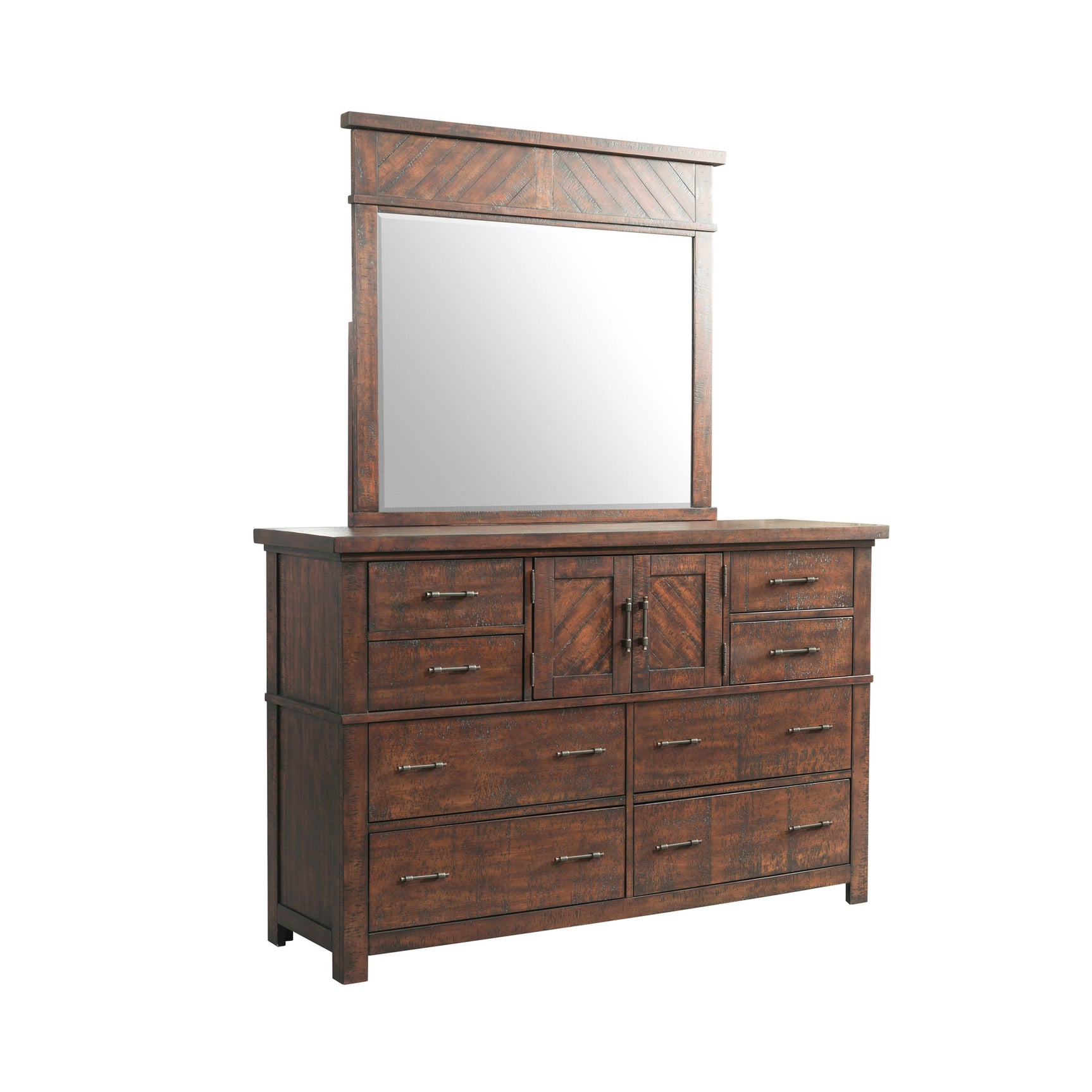 Jax Dresser & Mirror Set in Cherry