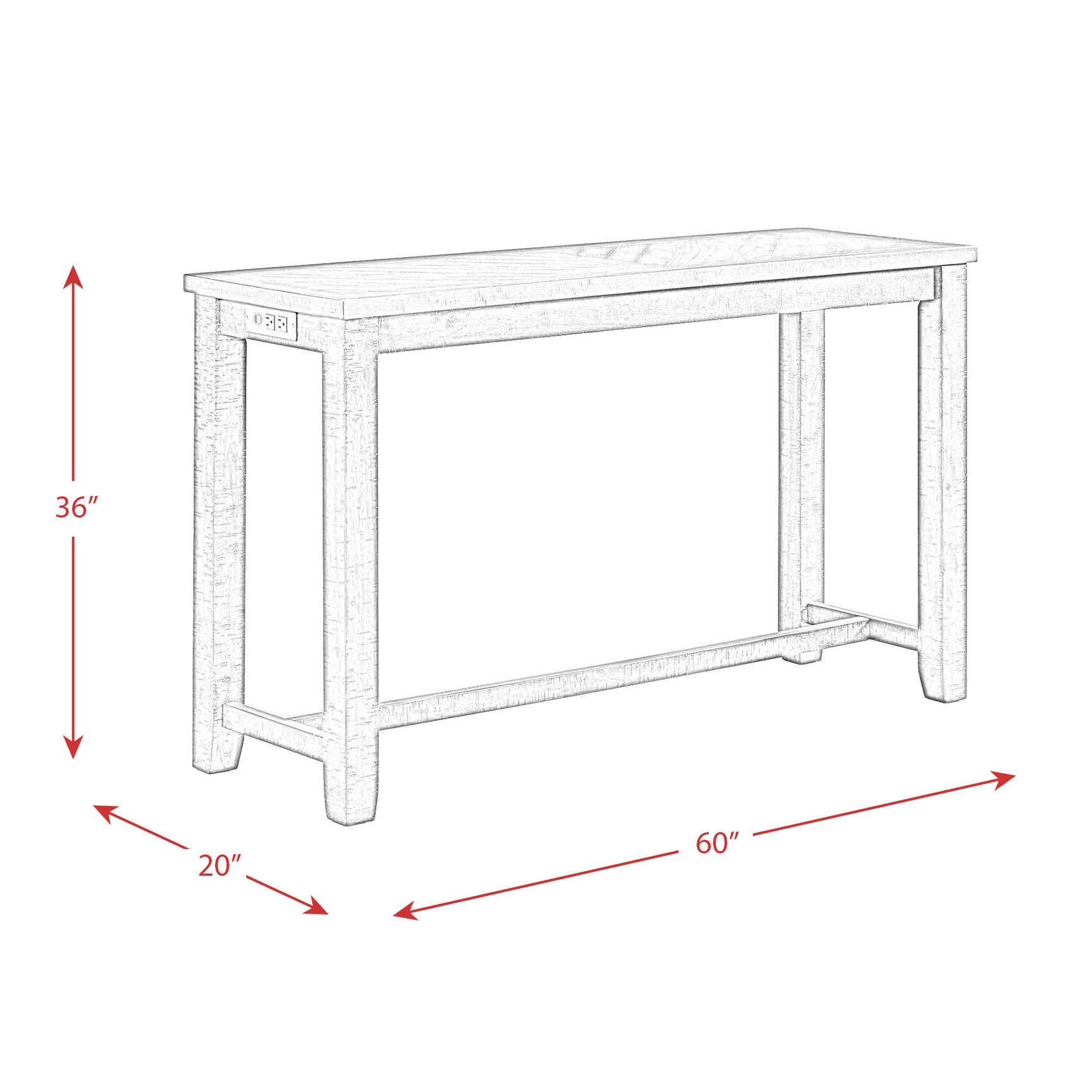 Jax Bar Table Single Pack (Table + Three Stools) - Tampa Furniture Outlet