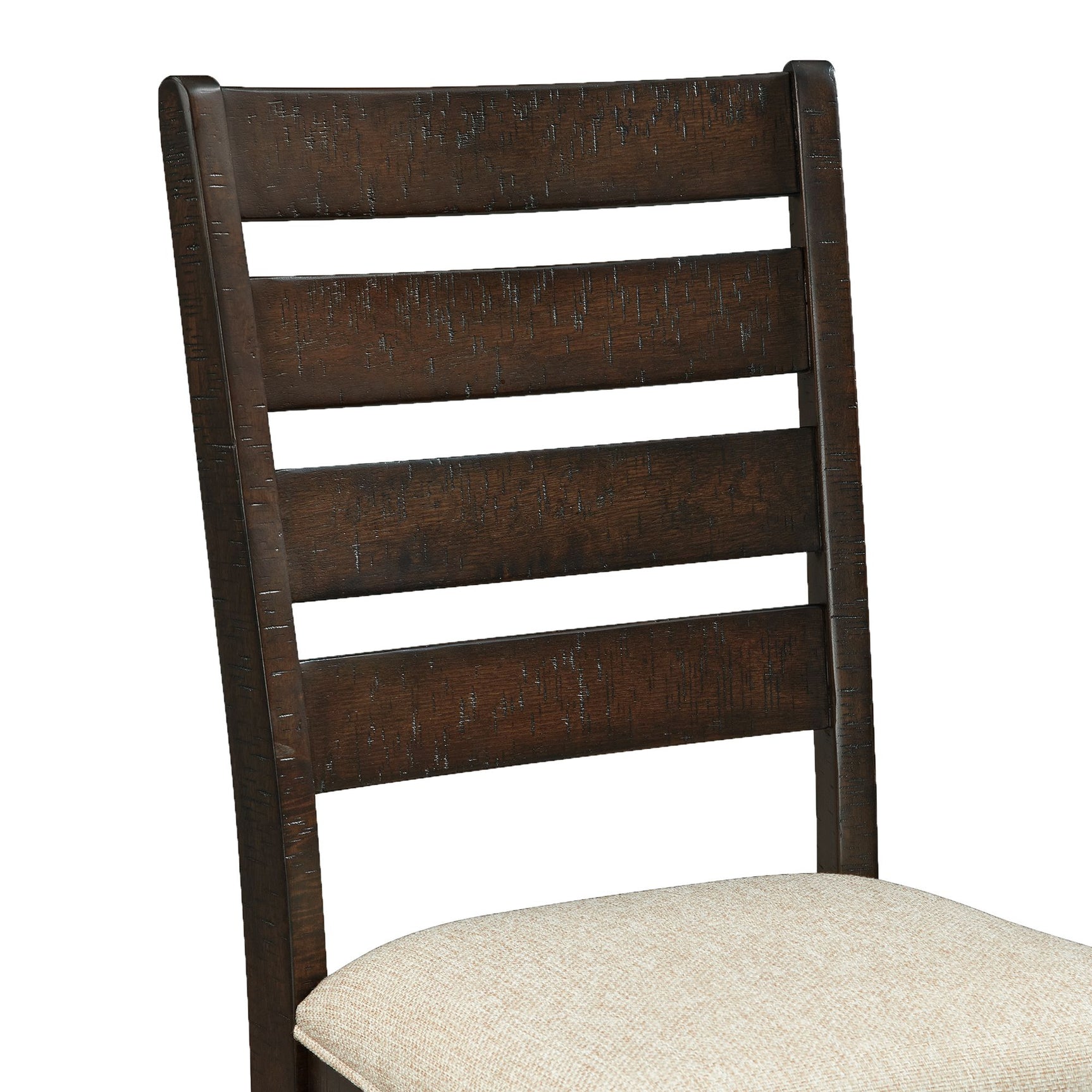 Jax 7PC Dining Set - Table, 4 Ladder Side Chairs & Bench - Tampa Furniture Outlet
