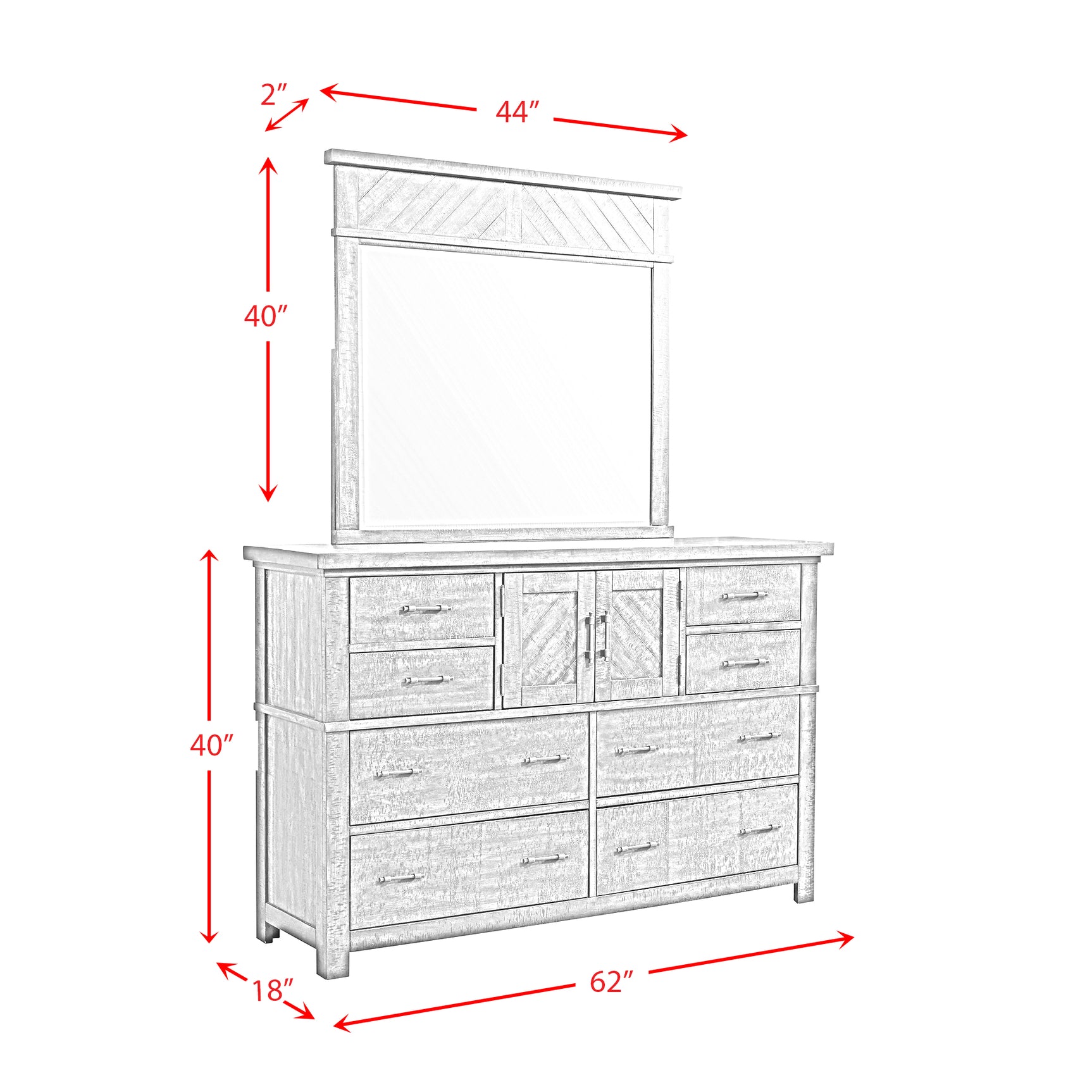 Jax Dresser & Mirror Set - Tampa Furniture Outlet