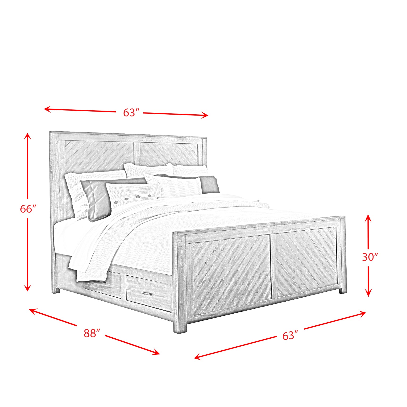Jax Queen Platform Storage Bed - Tampa Furniture Outlet