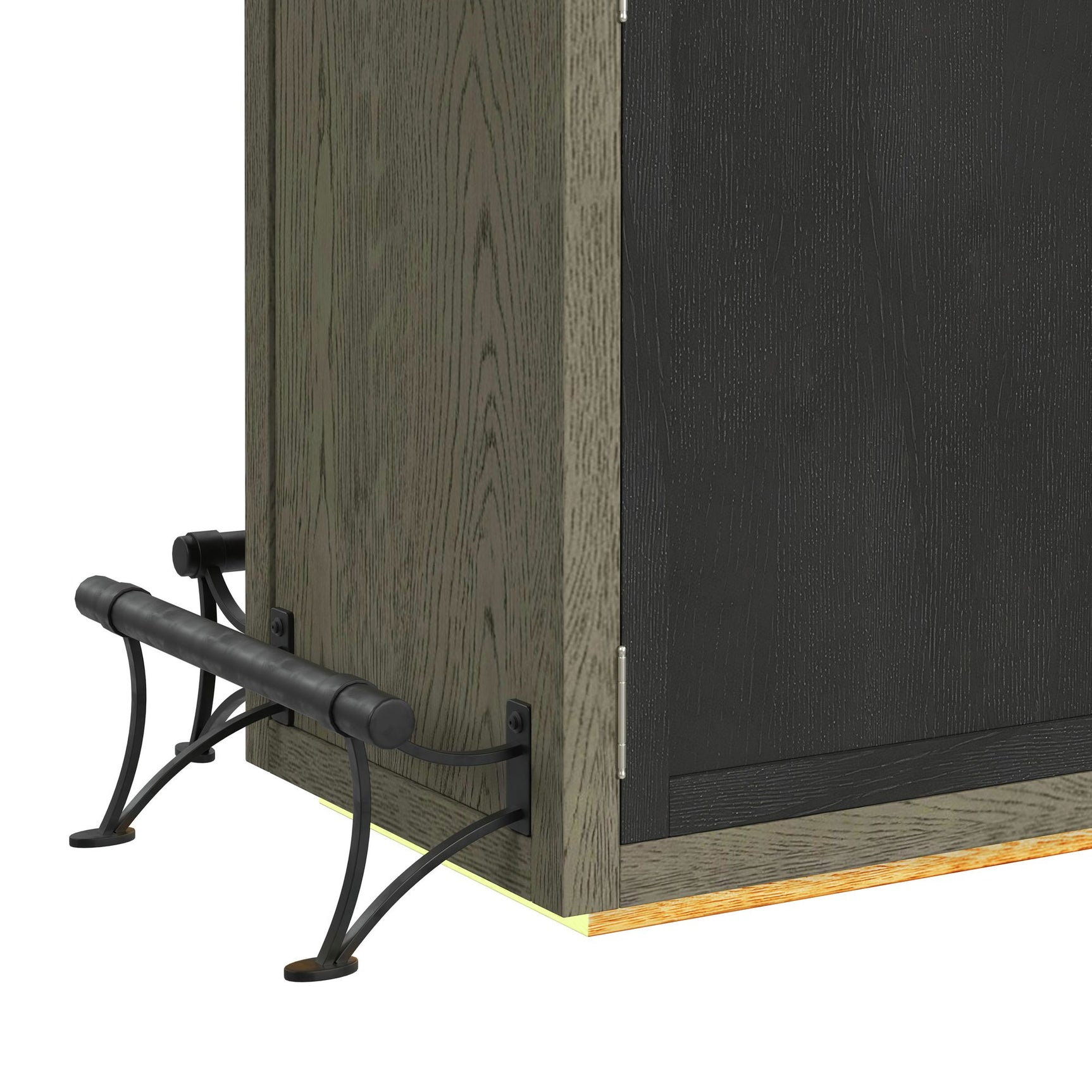 Jemma Bar Table with Light in Grey and Dark Espresso - Tampa Furniture Outlet