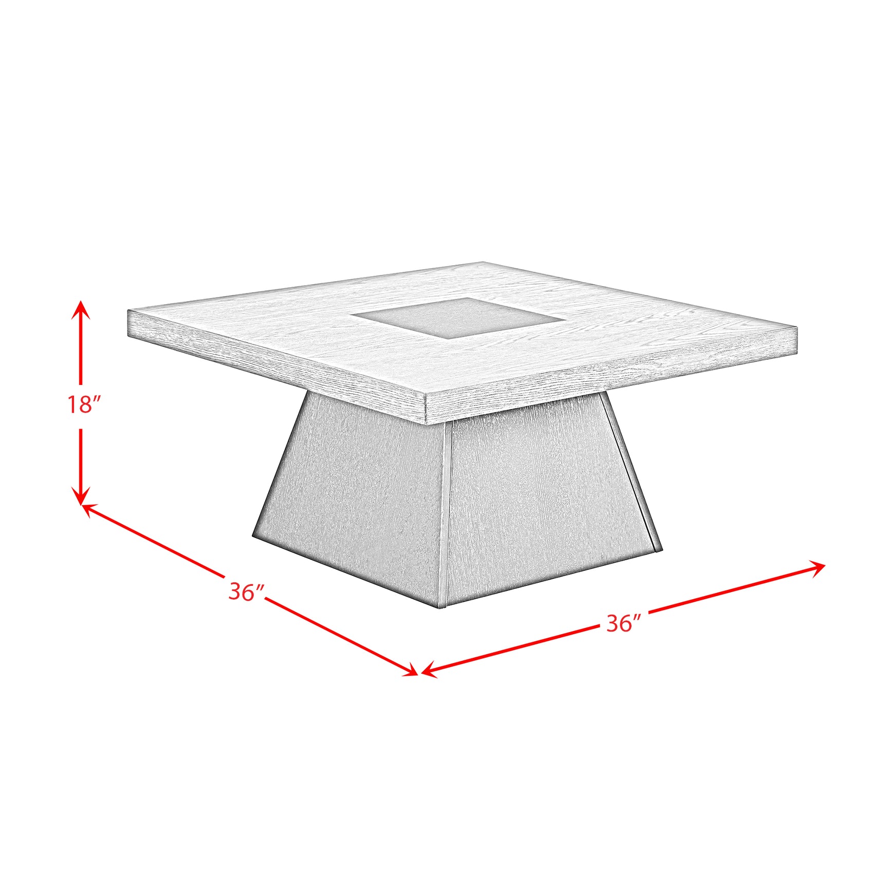 Jemma Coffee Table in Grey and Dark Espresso - Tampa Furniture Outlet