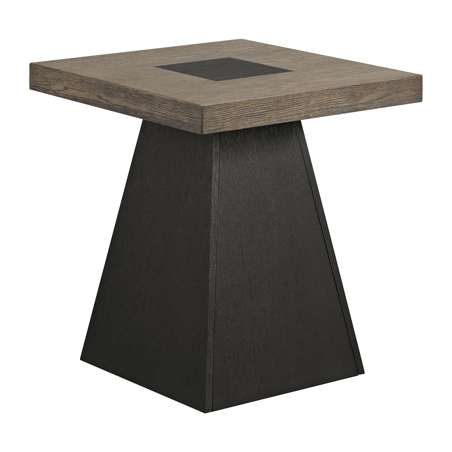 Jemma End Table in Grey and Dark Espresso - Tampa Furniture Outlet