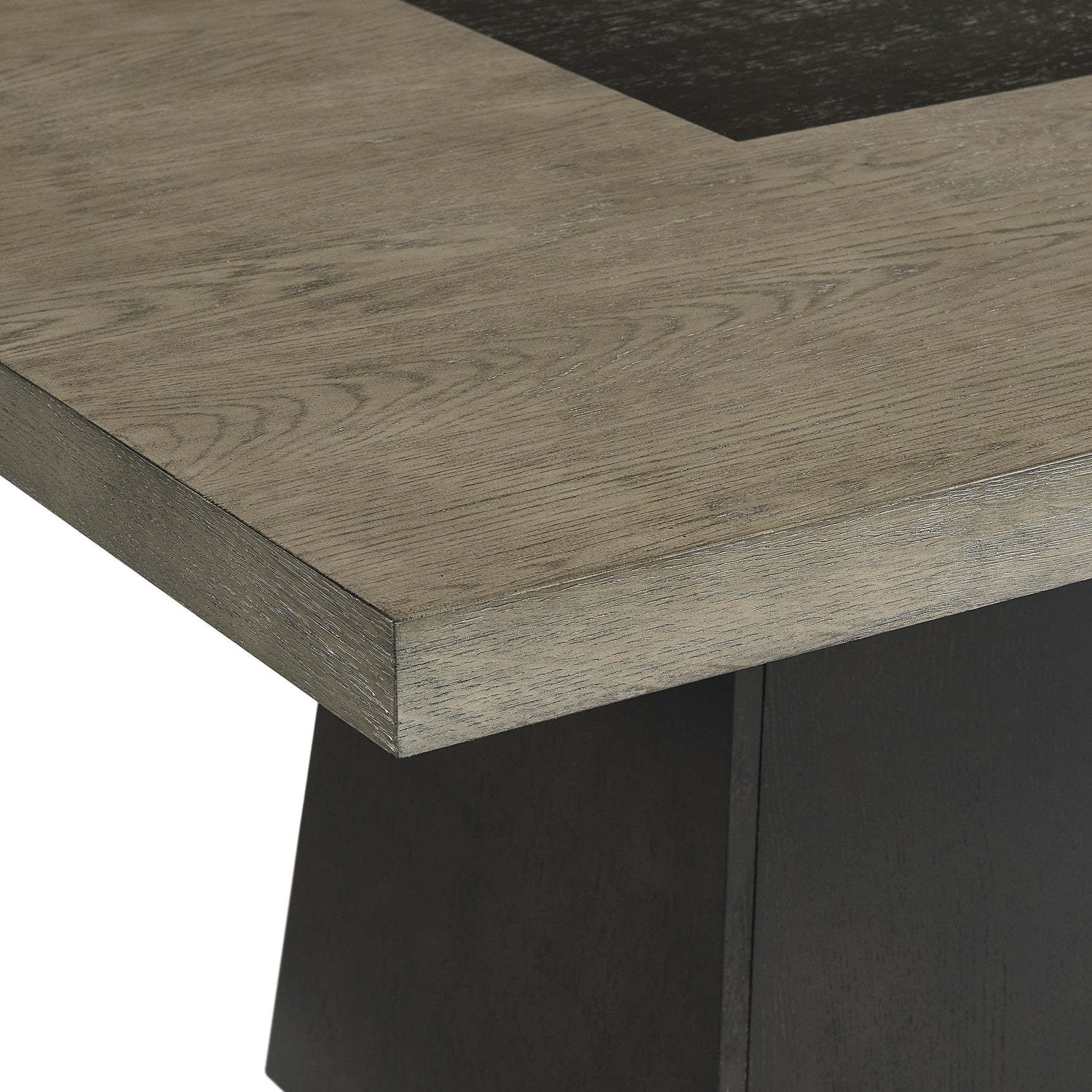 Jemma End Table in Grey and Dark Espresso