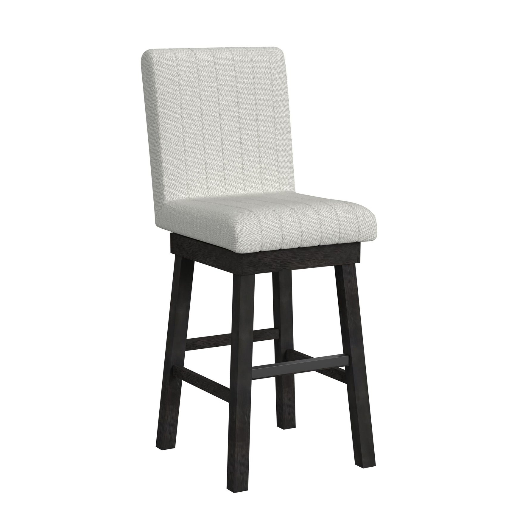Jemma Swivel Bar Stool with Beige Linen in Dark Espresso (2 Per Carton) - Tampa Furniture Outlet