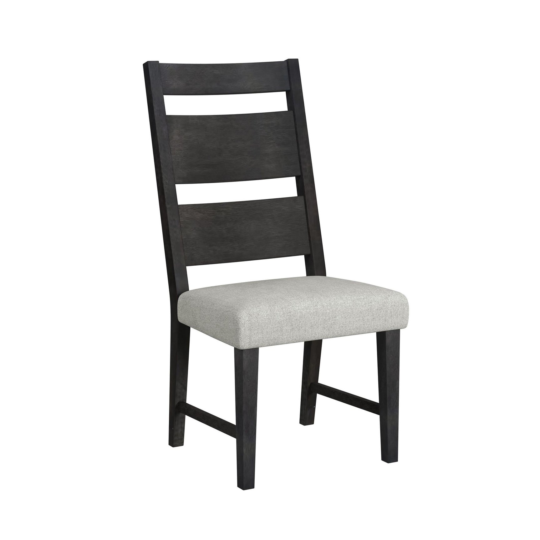 Jemma Wood Back Dining Side Chair with Beige Linen in Dark Espresso (2 Per Carton)