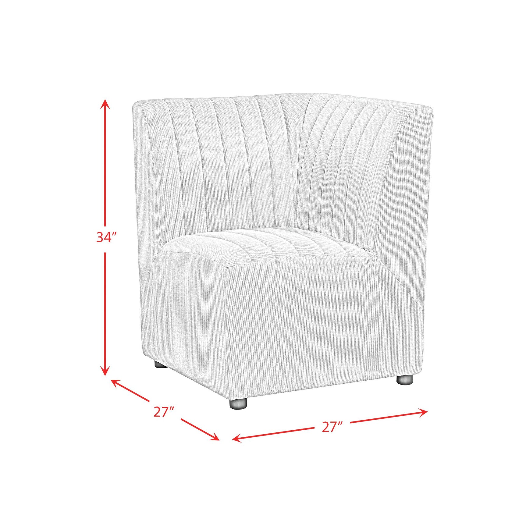 Jemma Upholstered Corner Chair in Beige Linen - Tampa Furniture Outlet