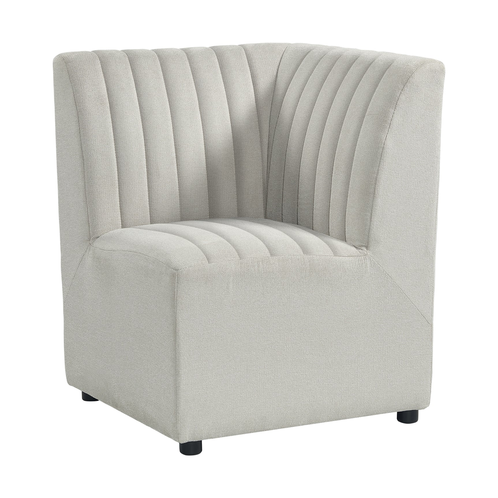 Jemma Upholstered Corner Chair in Beige Linen - Tampa Furniture Outlet