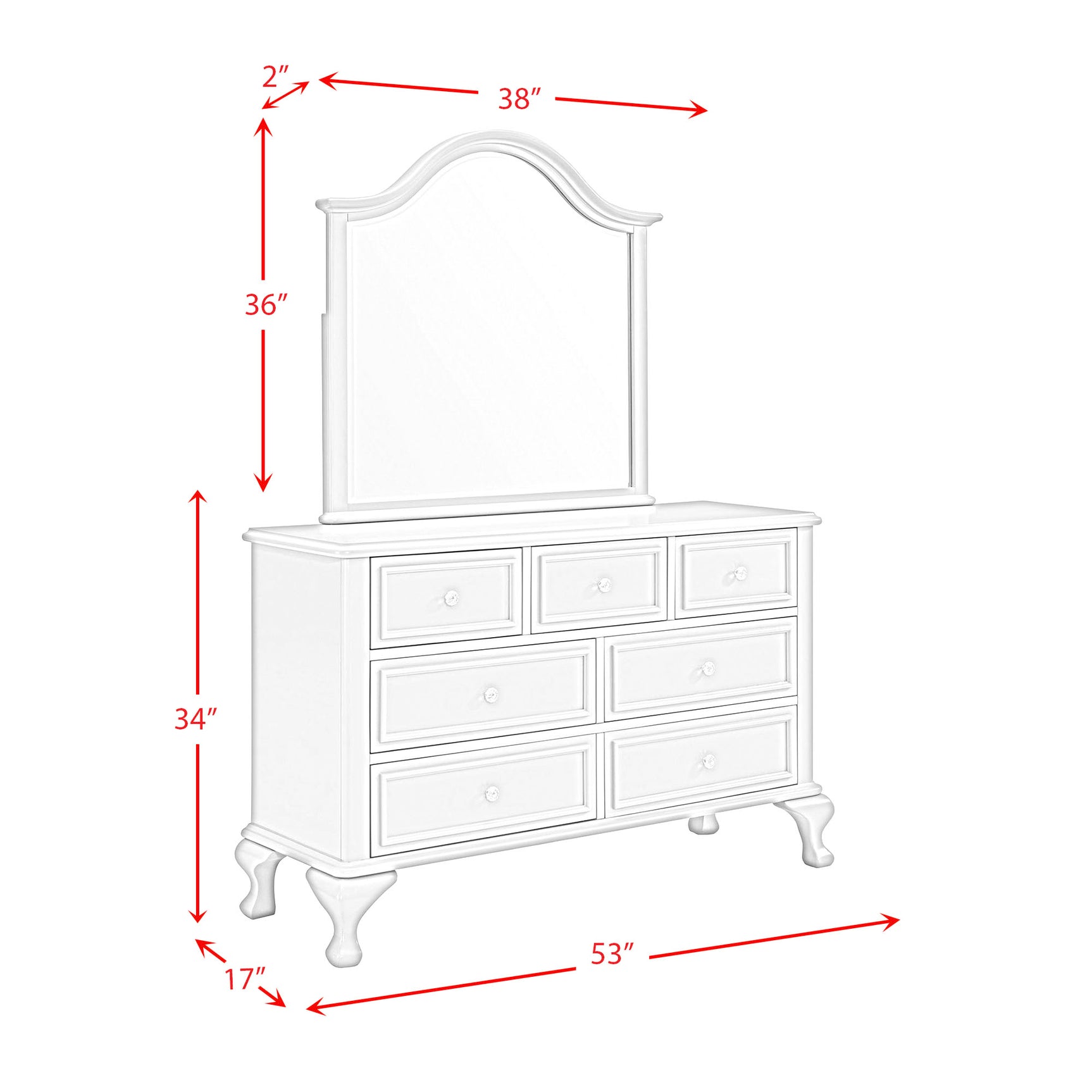 Jesse Dresser & Mirror Set - Tampa Furniture Outlet