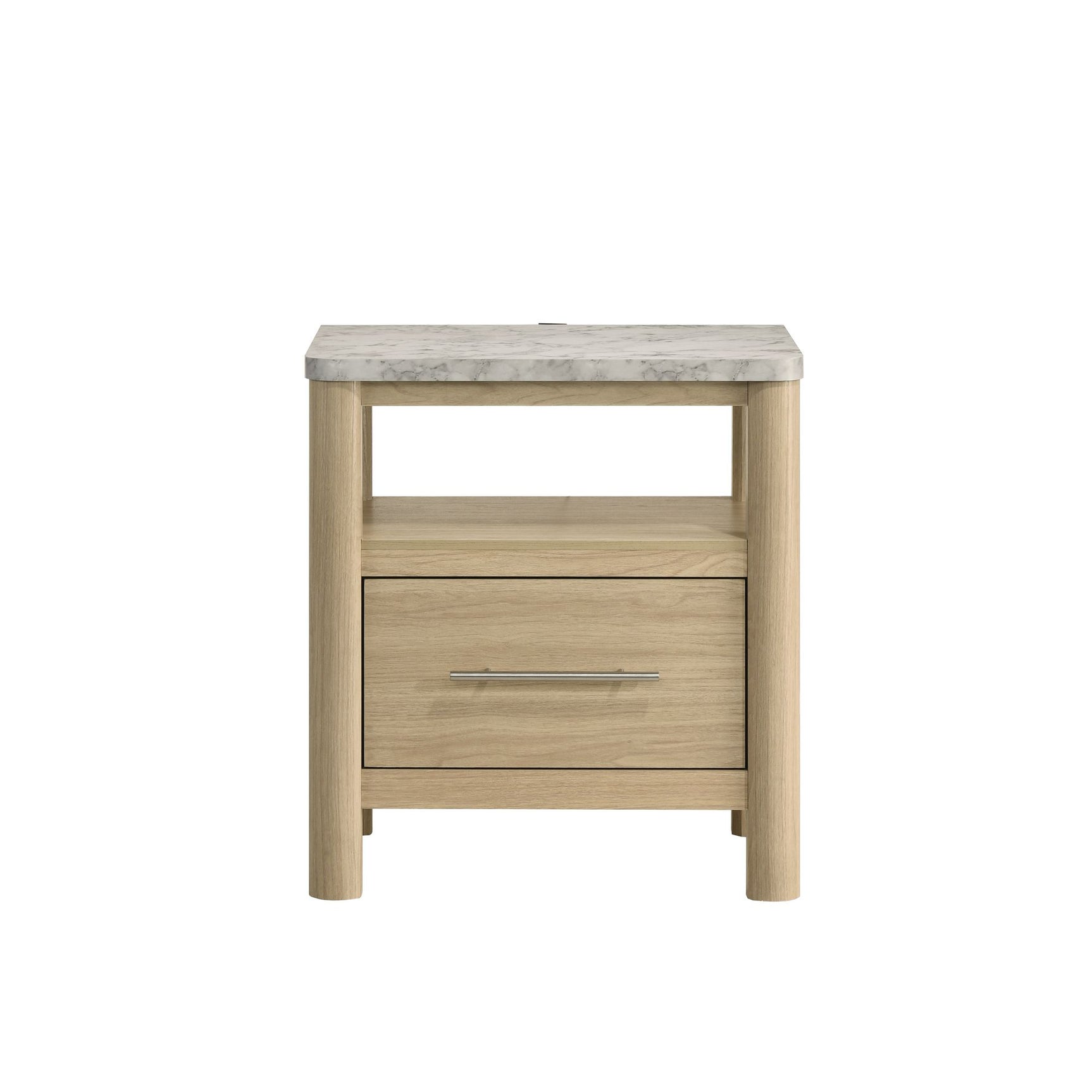 Jonas Nightstand with USB in Natural - Tampa Furniture Outlet
