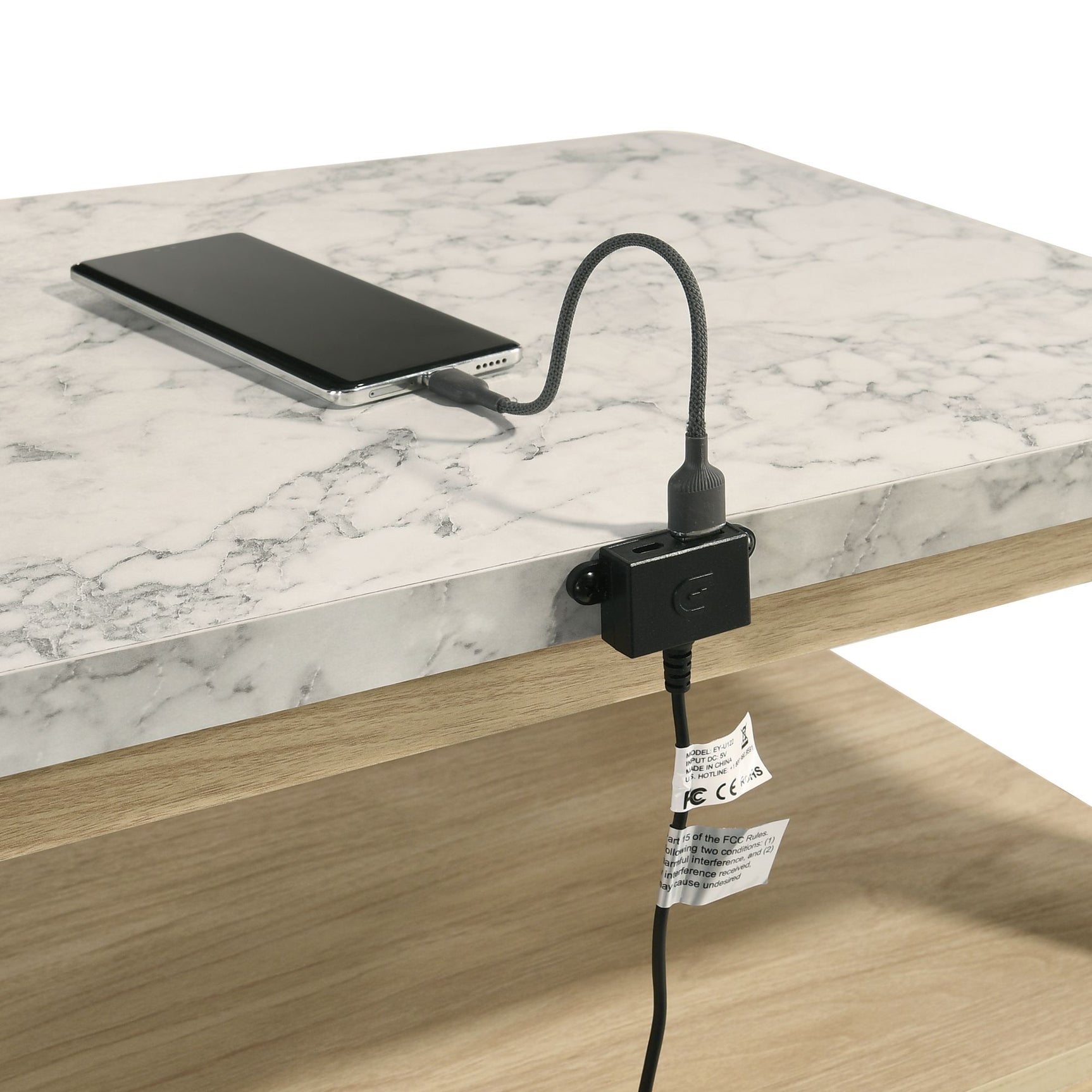 Jonas Nightstand with USB in Natural - Tampa Furniture Outlet