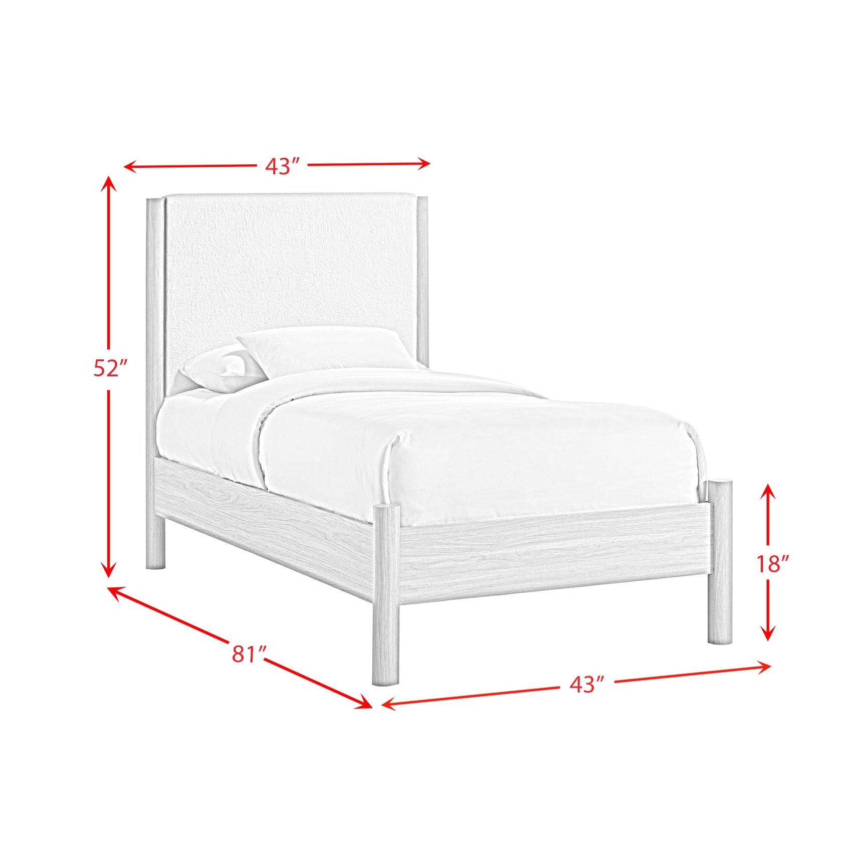 Jonas Twin Bed in Natural