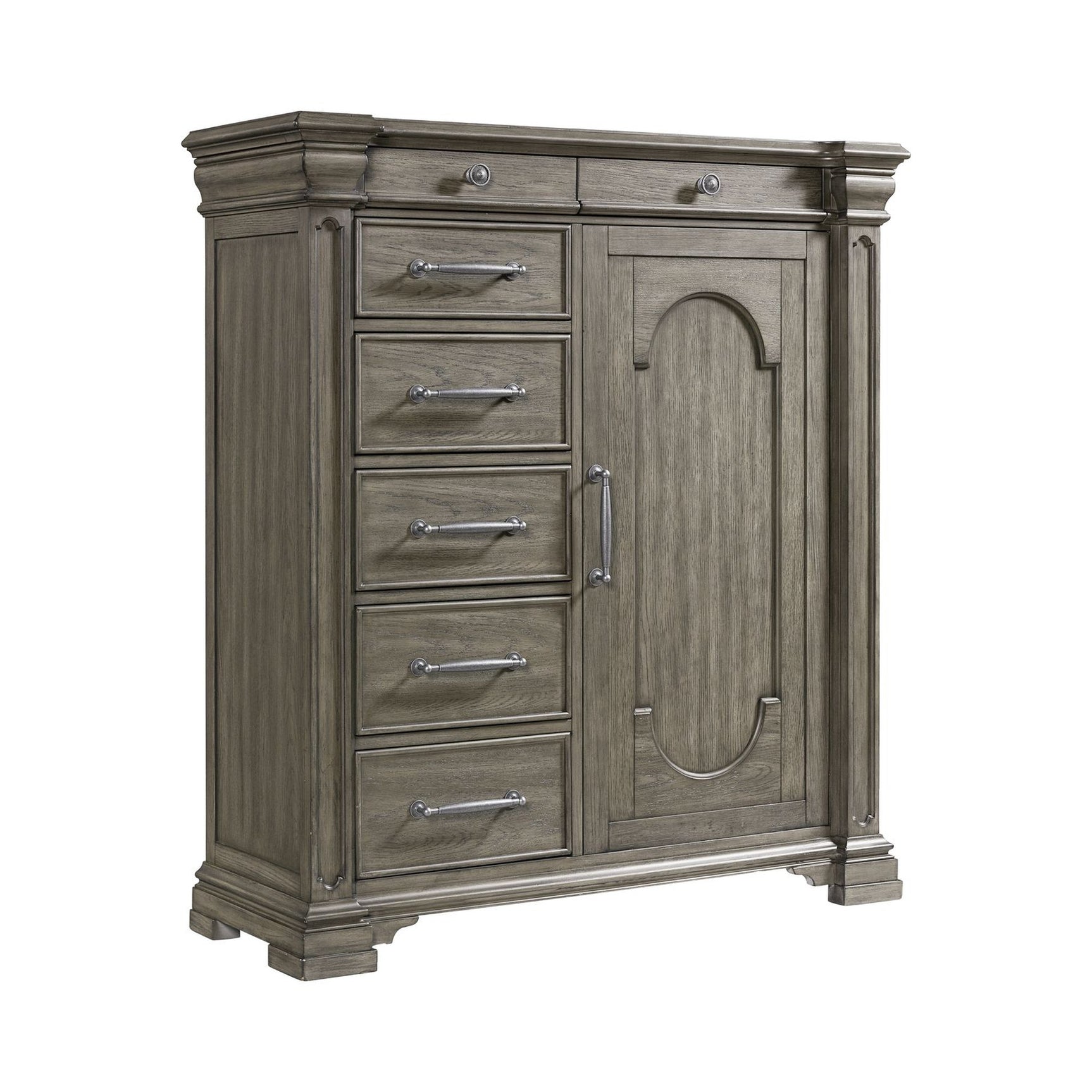 Kings Court 1 Door and 7-Drawer Chest in Grey