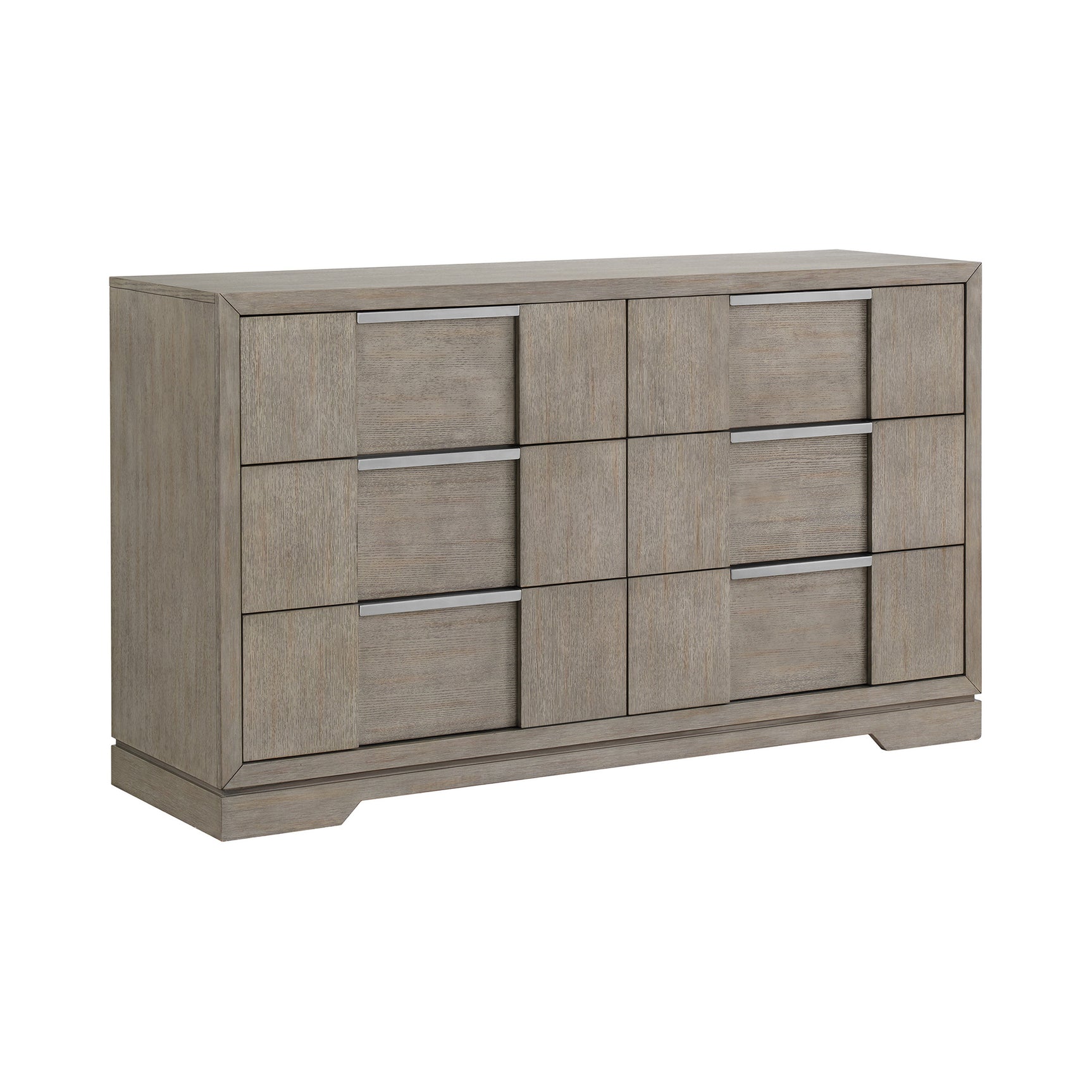 Kelis 6-Drawer Dresser in Grey
