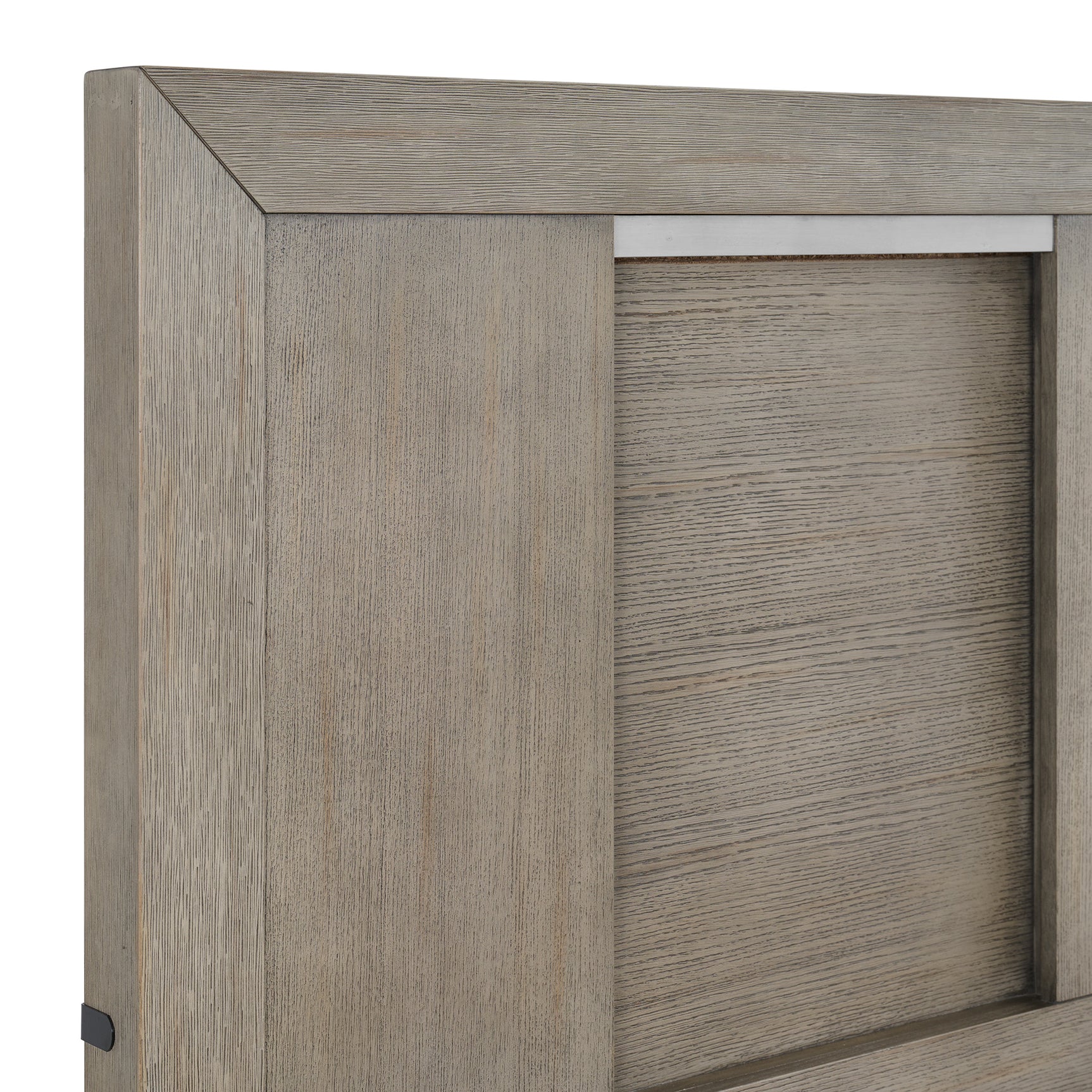 Kelis Queen Panel Bed with LED in Grey