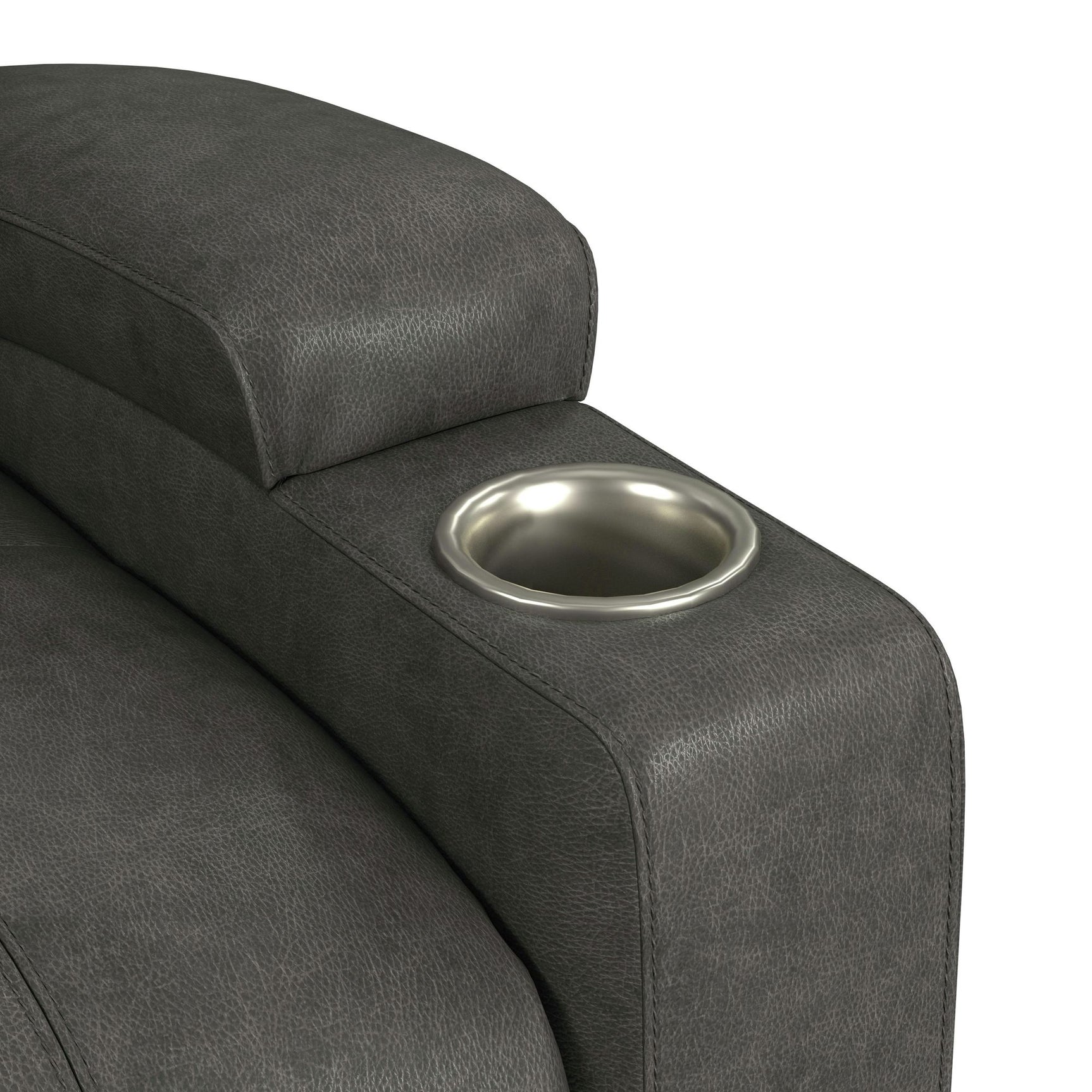 Kenmore P1 Lift Chair with Heat Massage in Simba DK Grey - Tampa Furniture Outlet