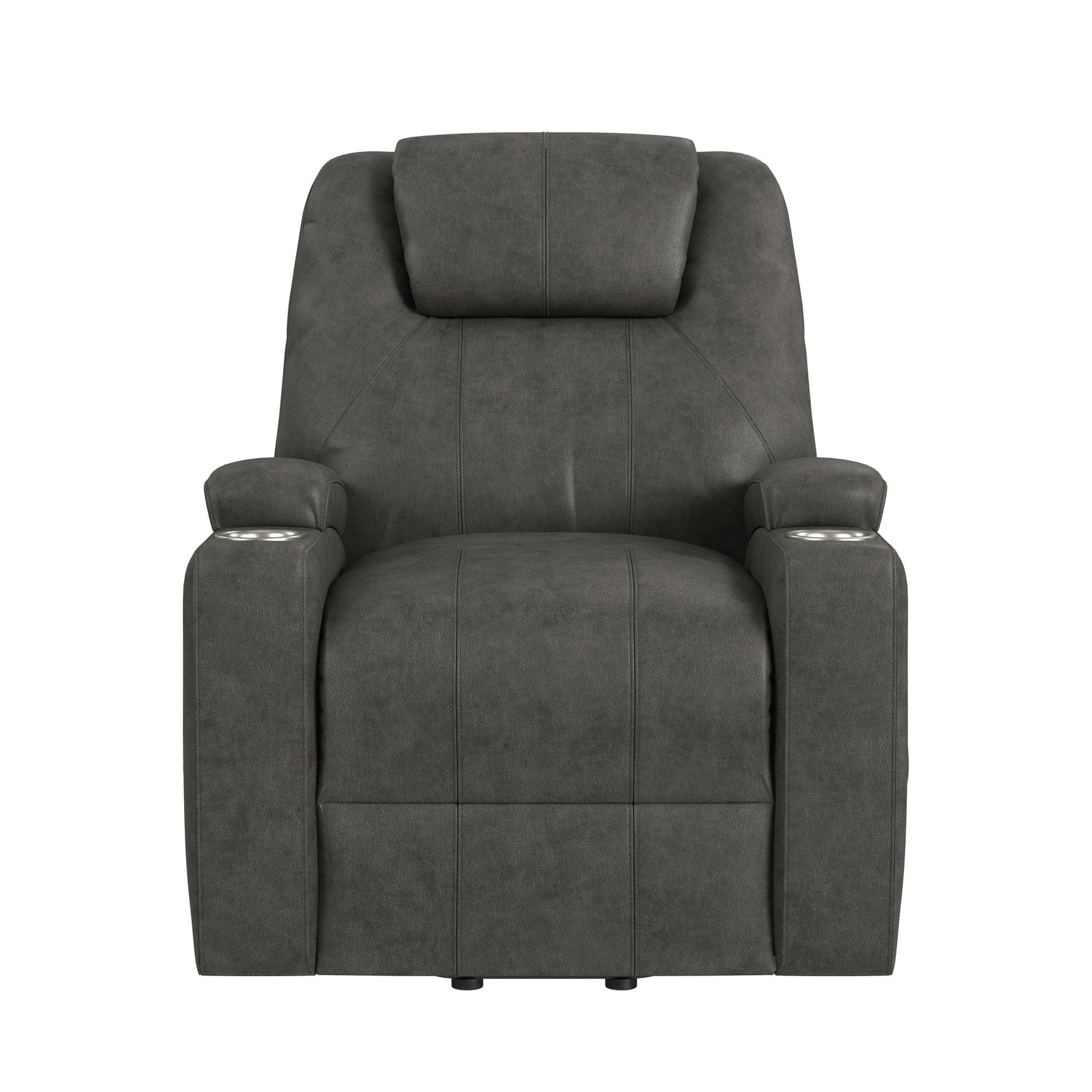 Kenmore P1 Lift Chair with Heat Massage in Simba DK Grey - Tampa Furniture Outlet