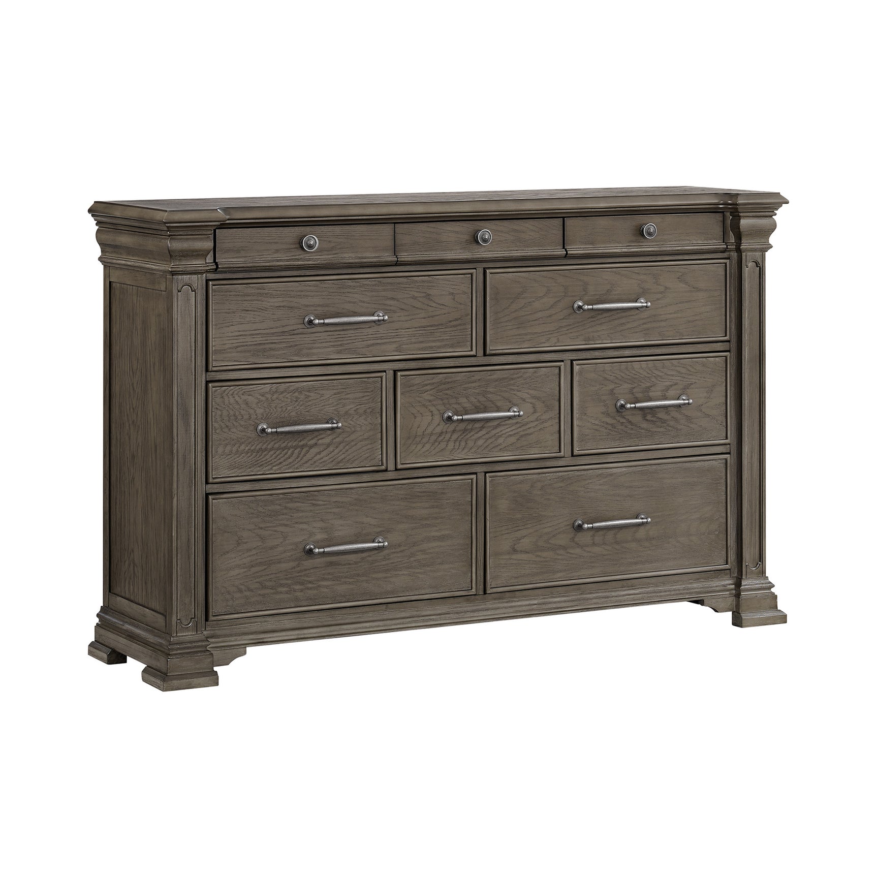 Kings Court 10-Drawer Dresser in Grey