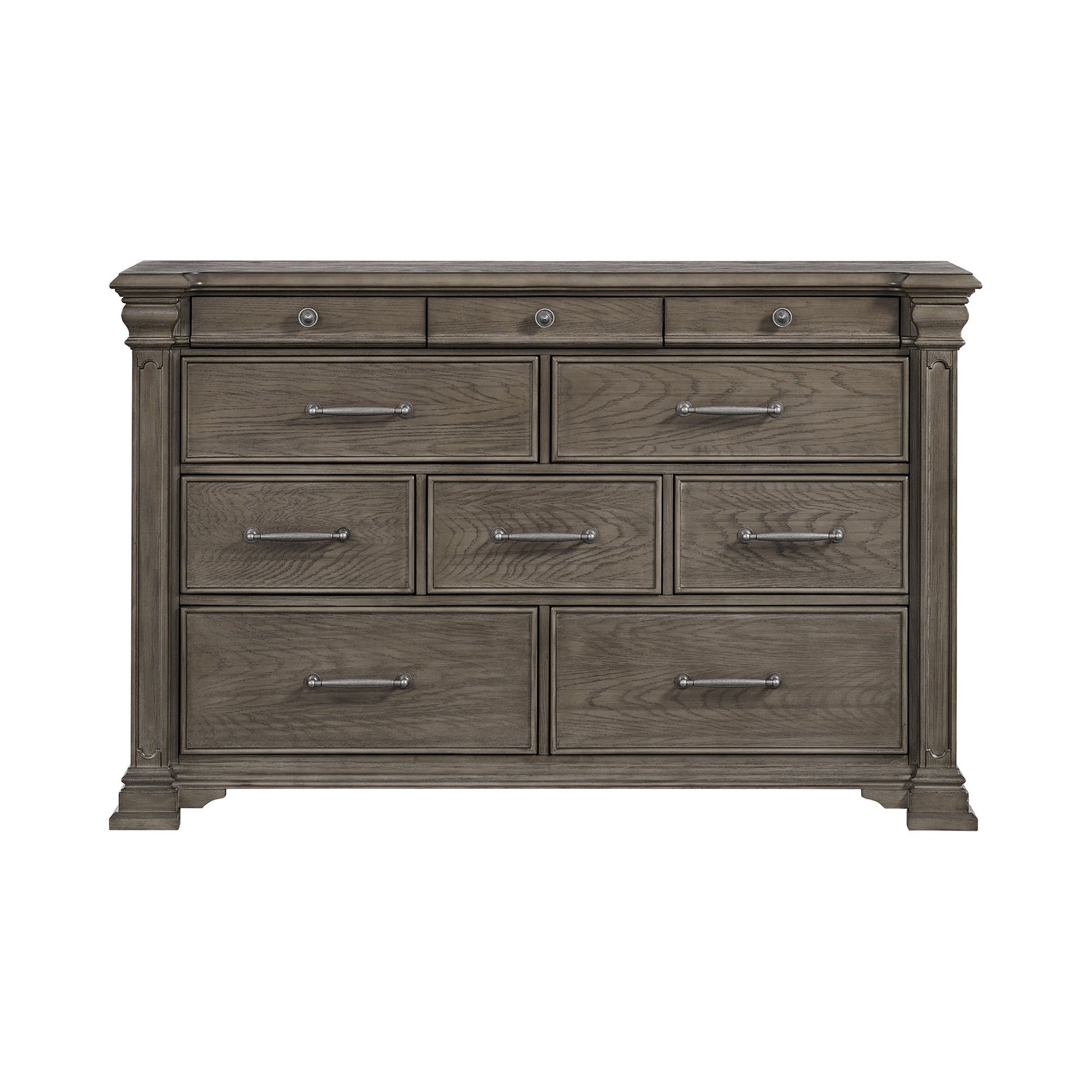 Kings Court 10-Drawer Dresser in Grey