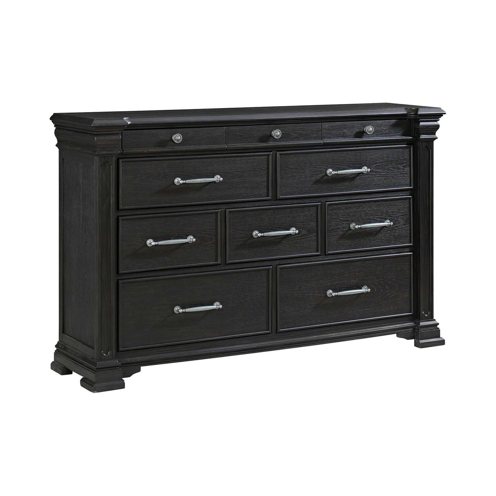 Kings Court 10-Drawer Dresser in Black