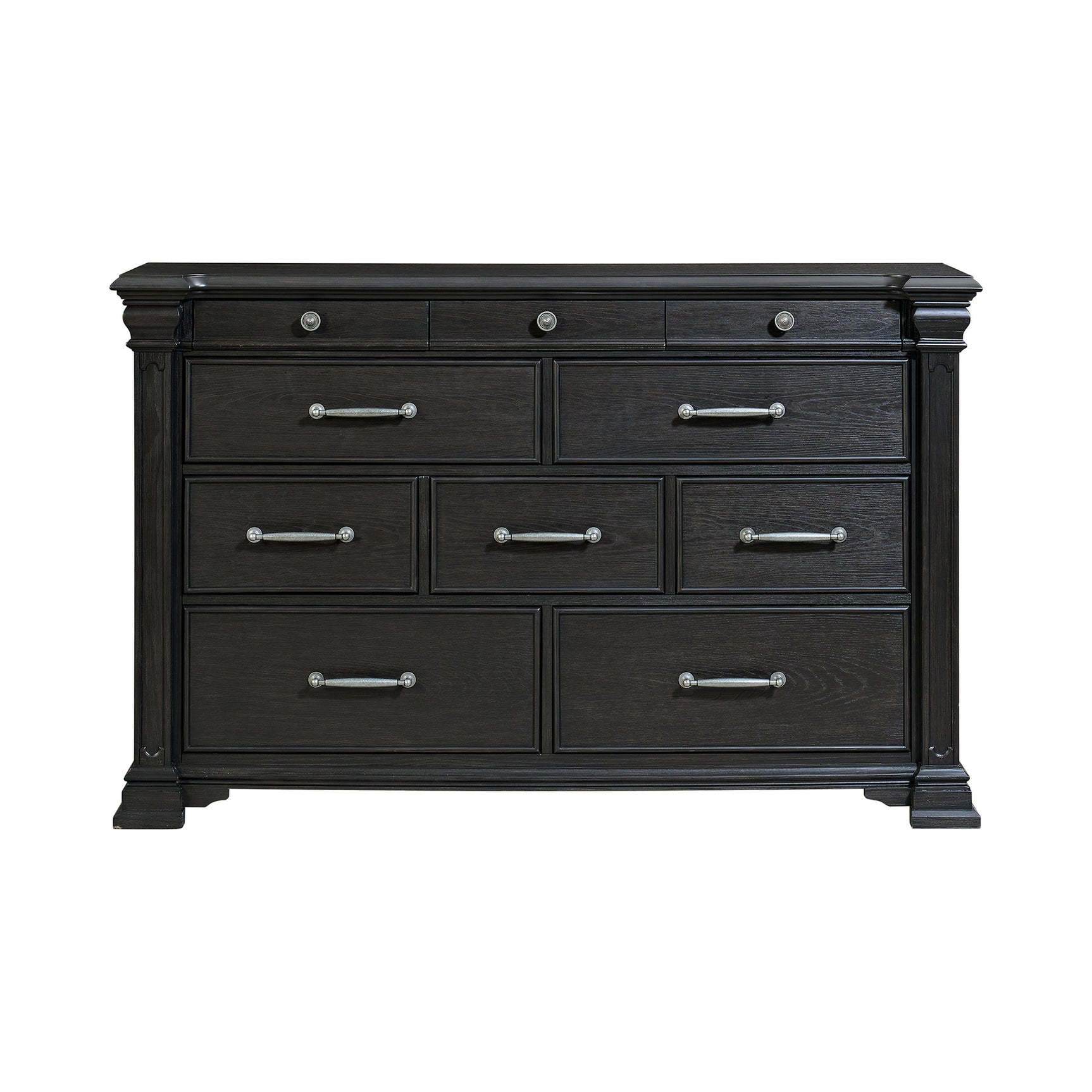 Kings Court 10-Drawer Dresser in Black