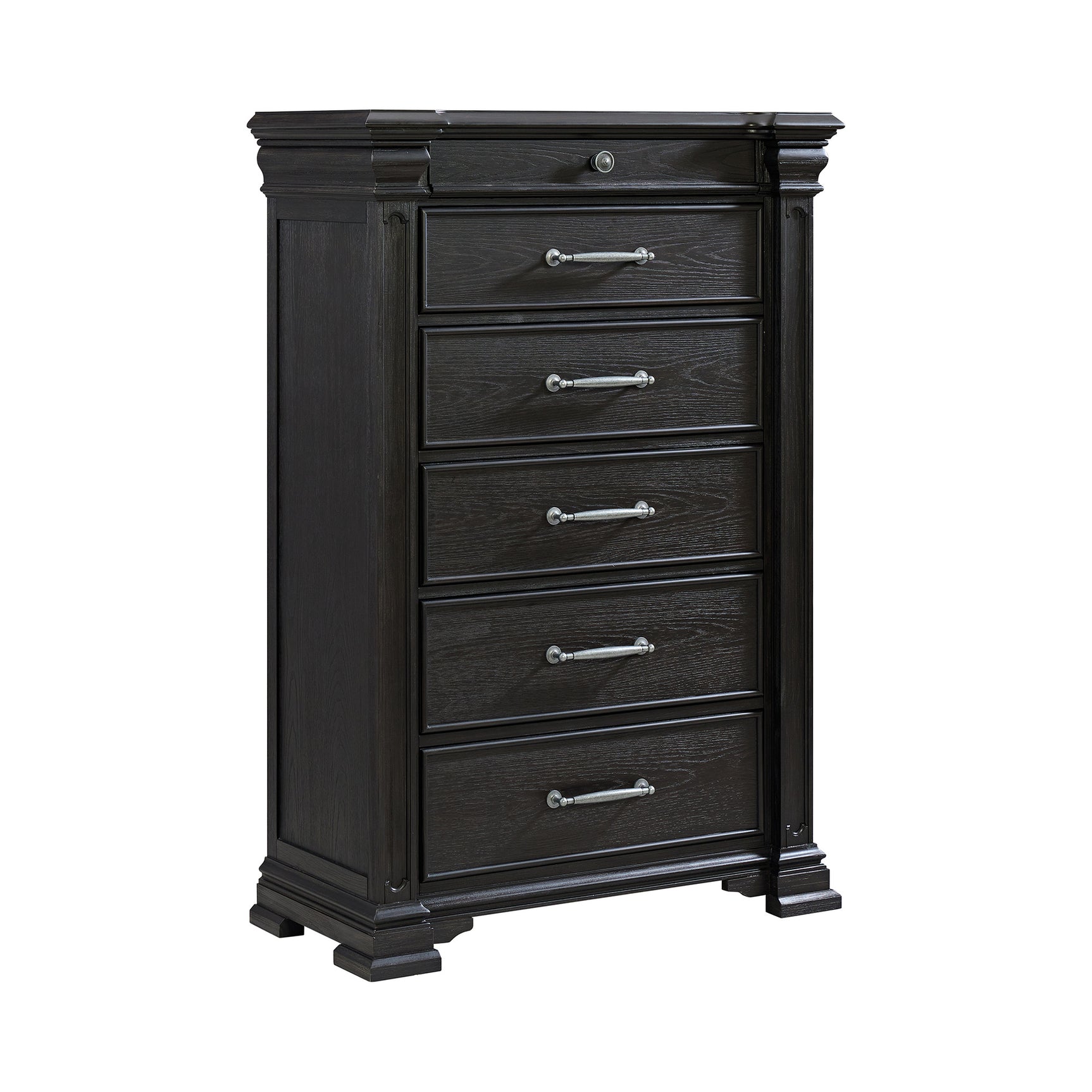 Kings Court 6-Drawer Chest in Black