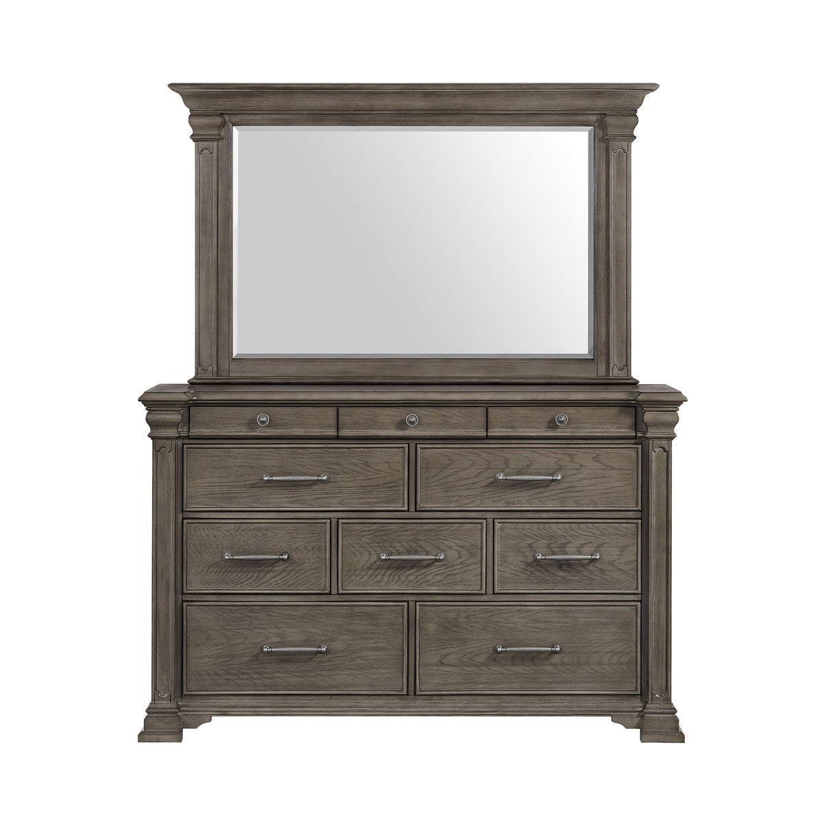 Kings Court Dresser & Mirror in Grey
