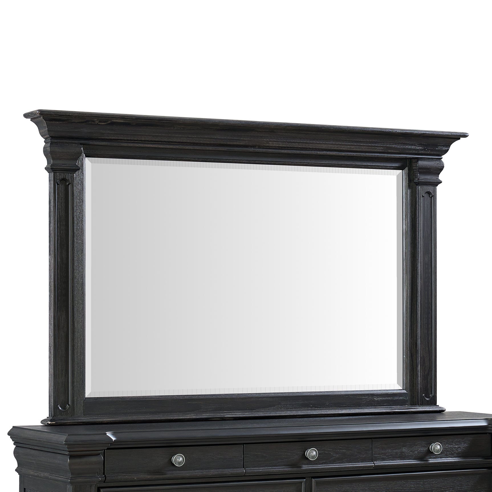 Kings Court Dresser & Mirror in Black