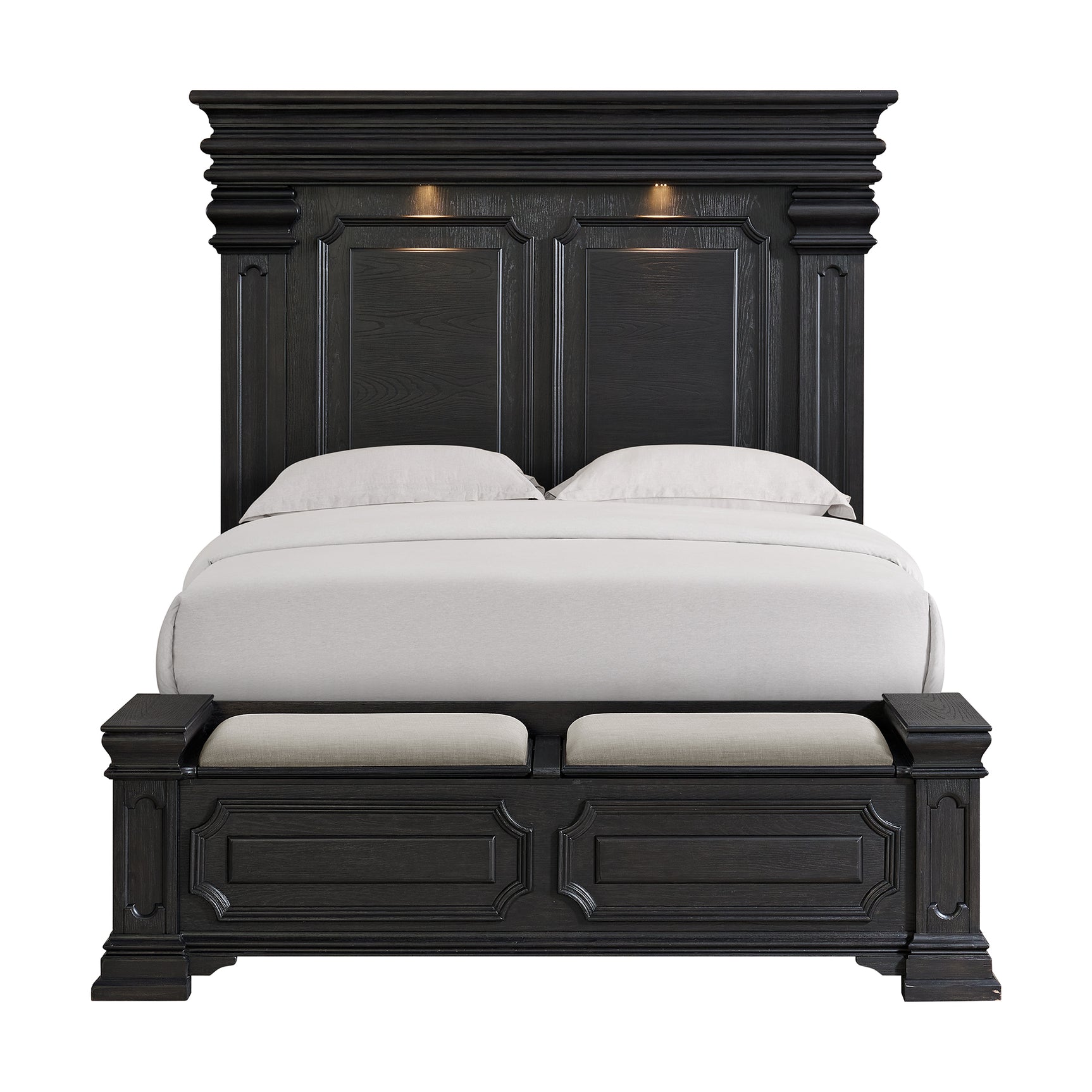 Kings Court Queen Storage Bed in Black - Tampa Furniture Outlet