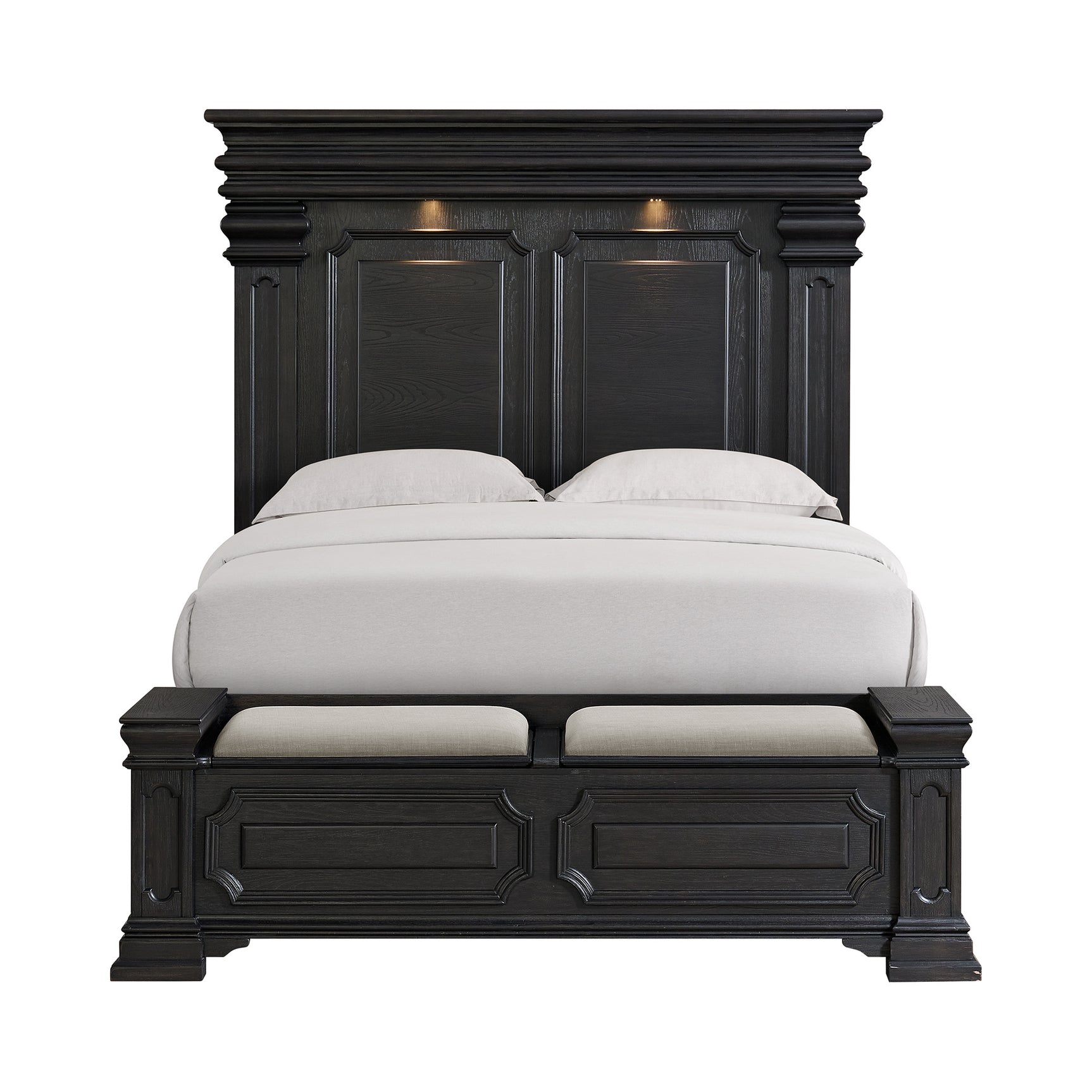 Kings Court Queen Storage Bed in Black
