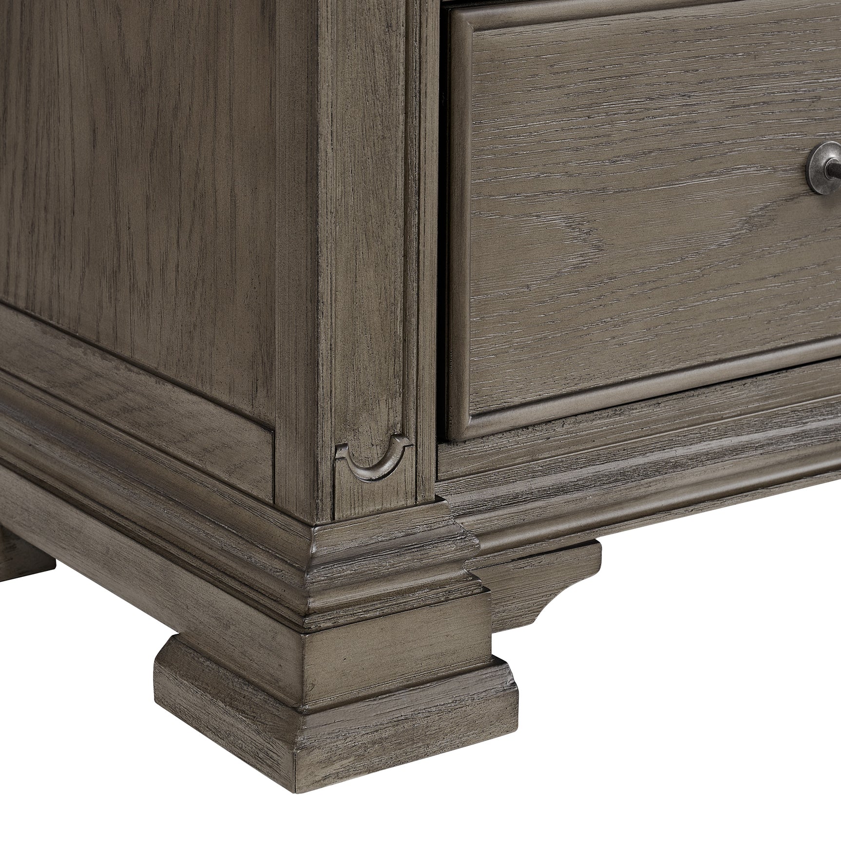 Kings Court 3-Drawer Nightstand (Sliding Top) in Grey - Tampa Furniture Outlet