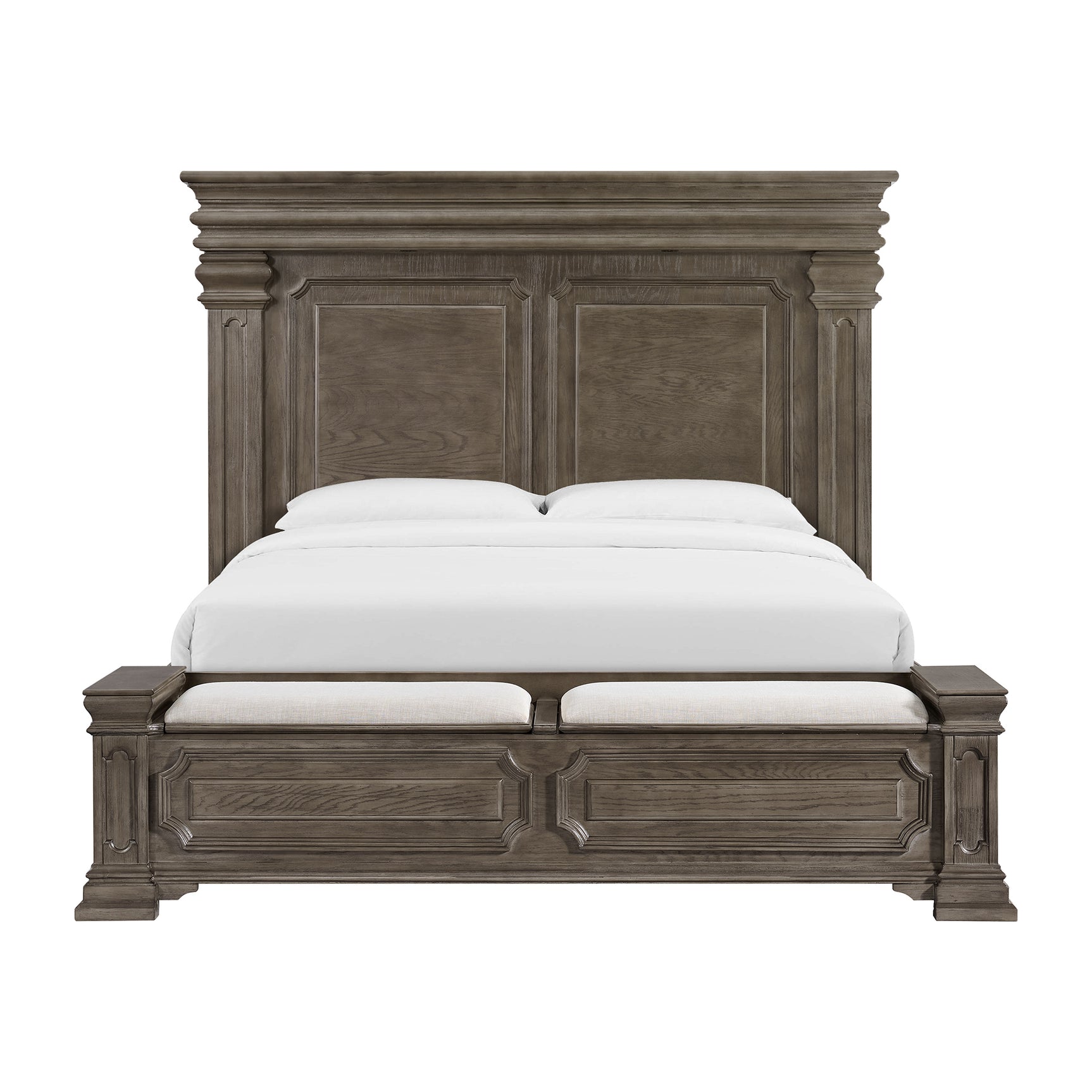 Kings Court King Storage Bed in Grey - Tampa Furniture Outlet