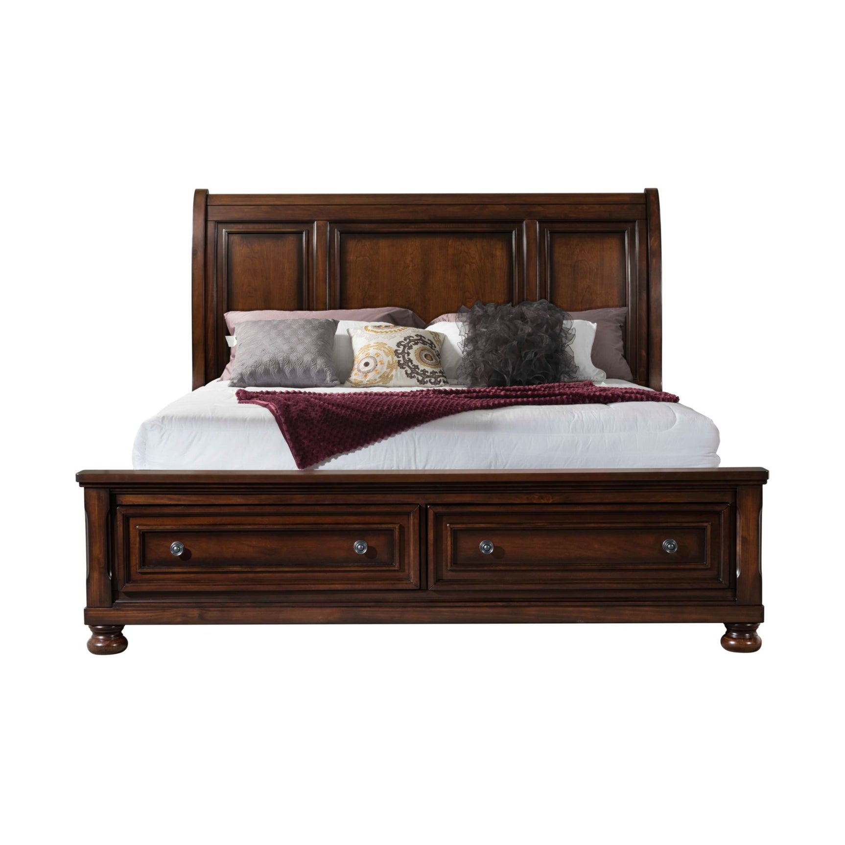 Kingston King Bed W/Storage Footboard and Non-Storage Rails - Tampa Furniture Outlet