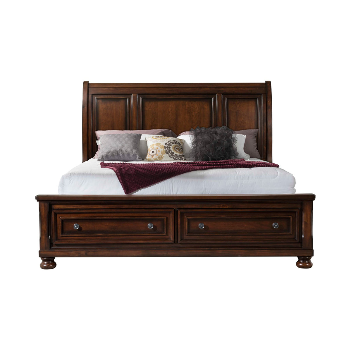 Kingston King Bed W/Storage Footboard and Non-Storage Rails